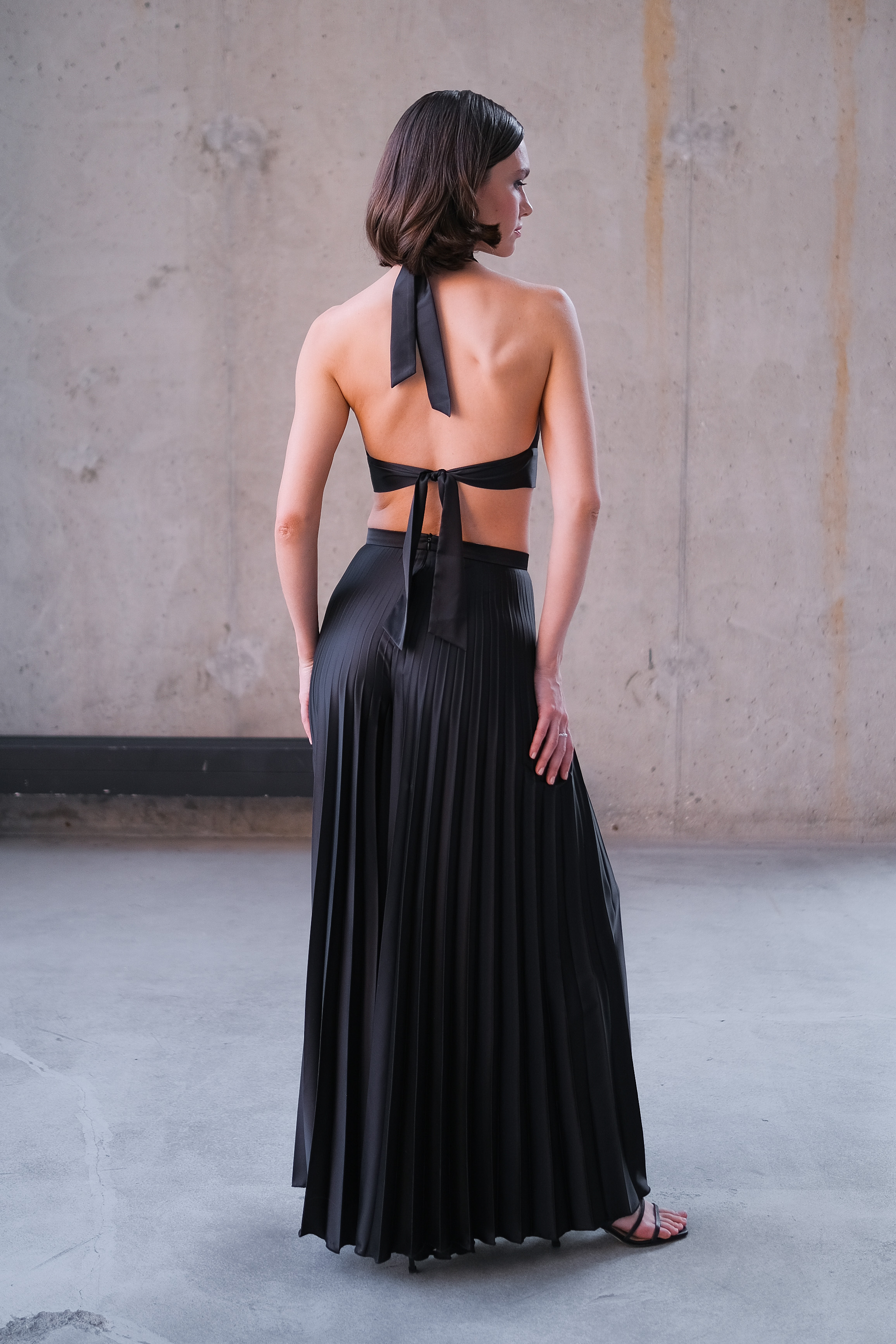 Брюки гофре черные 