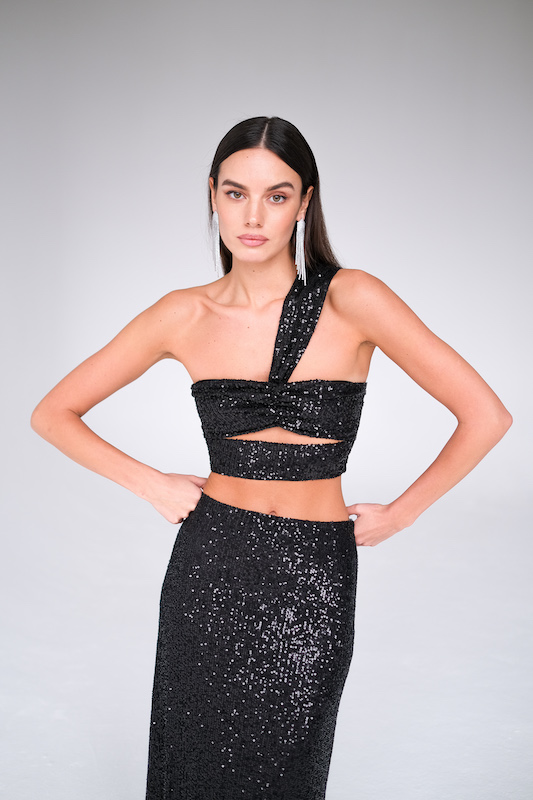 Топ пайетки короткий 