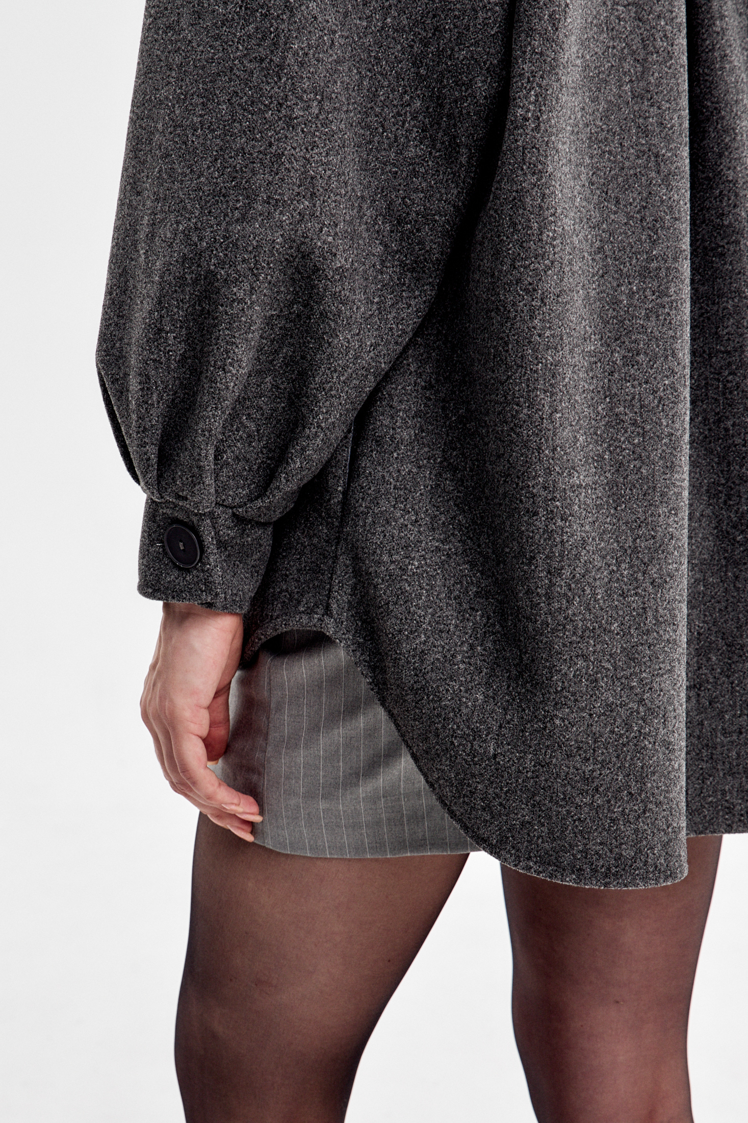 Рубашка из пальтовой ткани