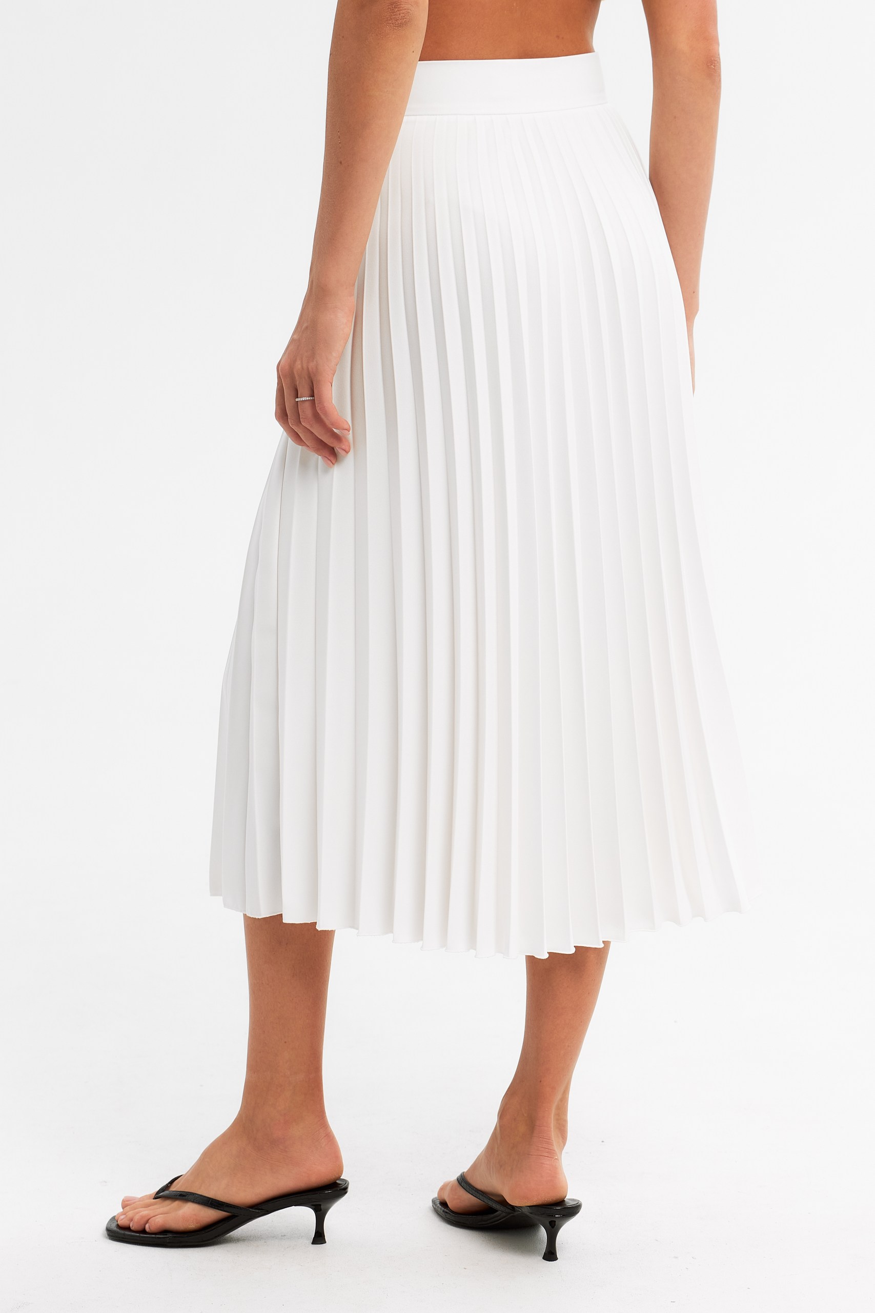 Юбка гофре молочная 