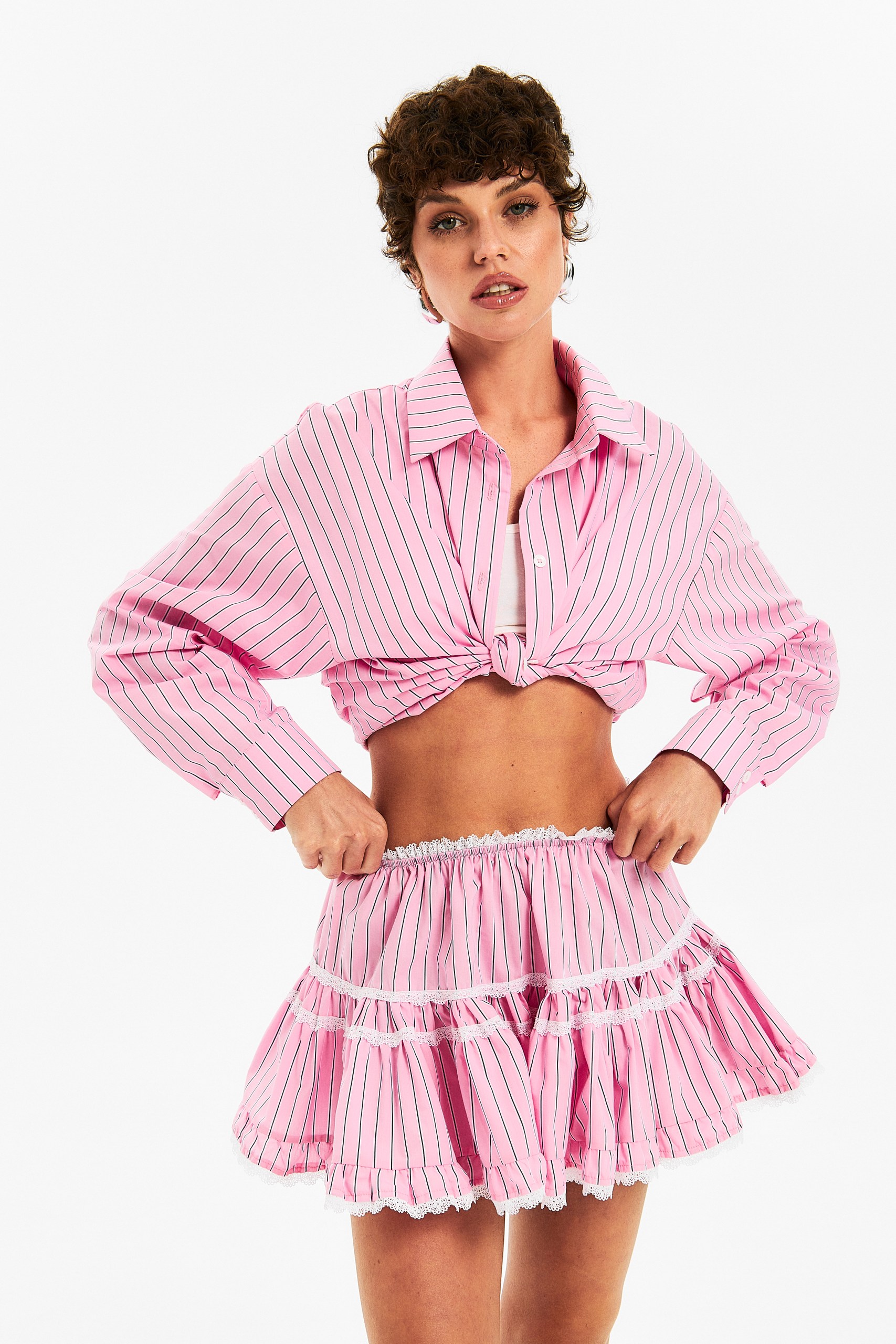 Юбка с кружевом Stripes