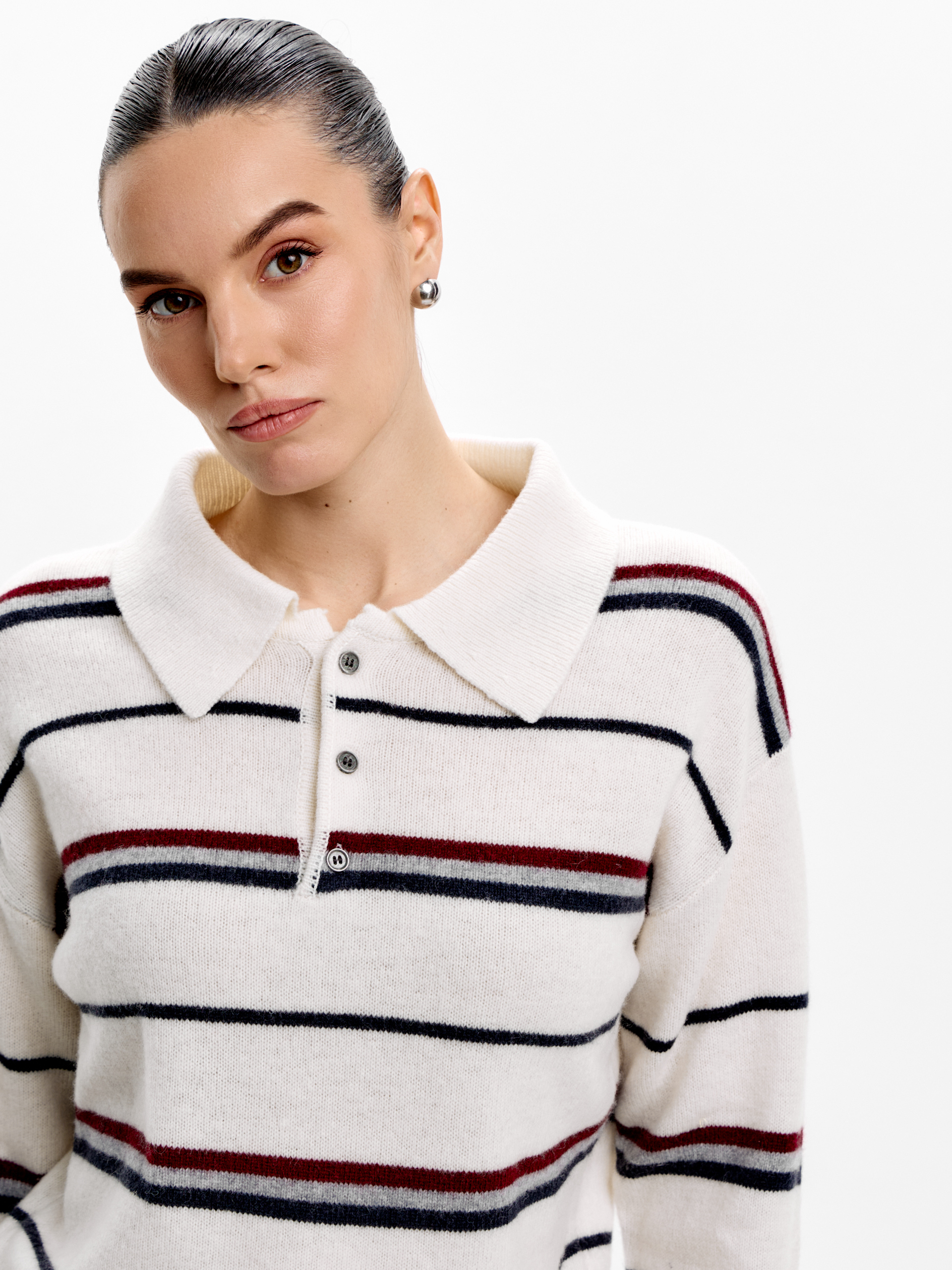 Поло трикотажное в полоску