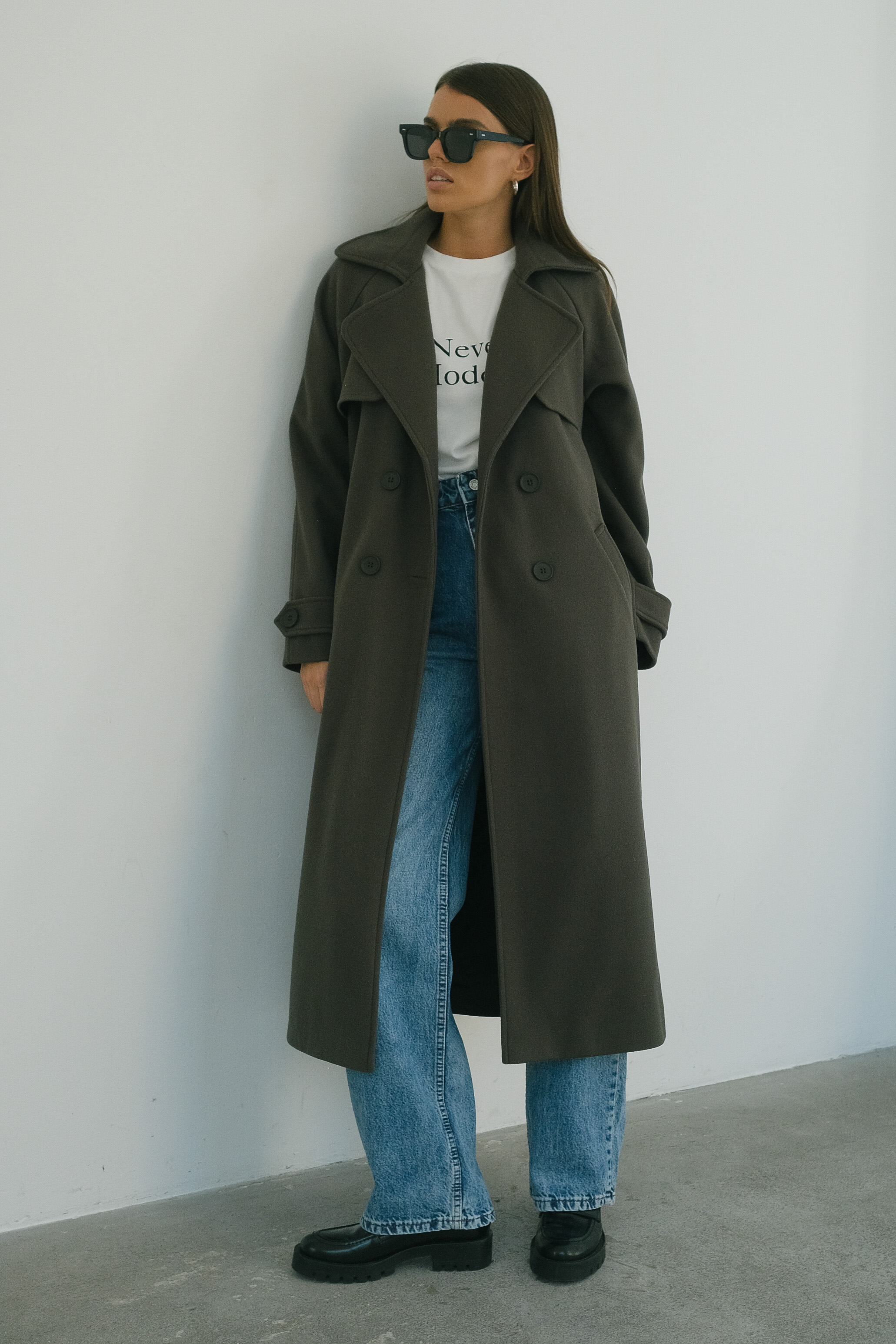 Пальто хаки