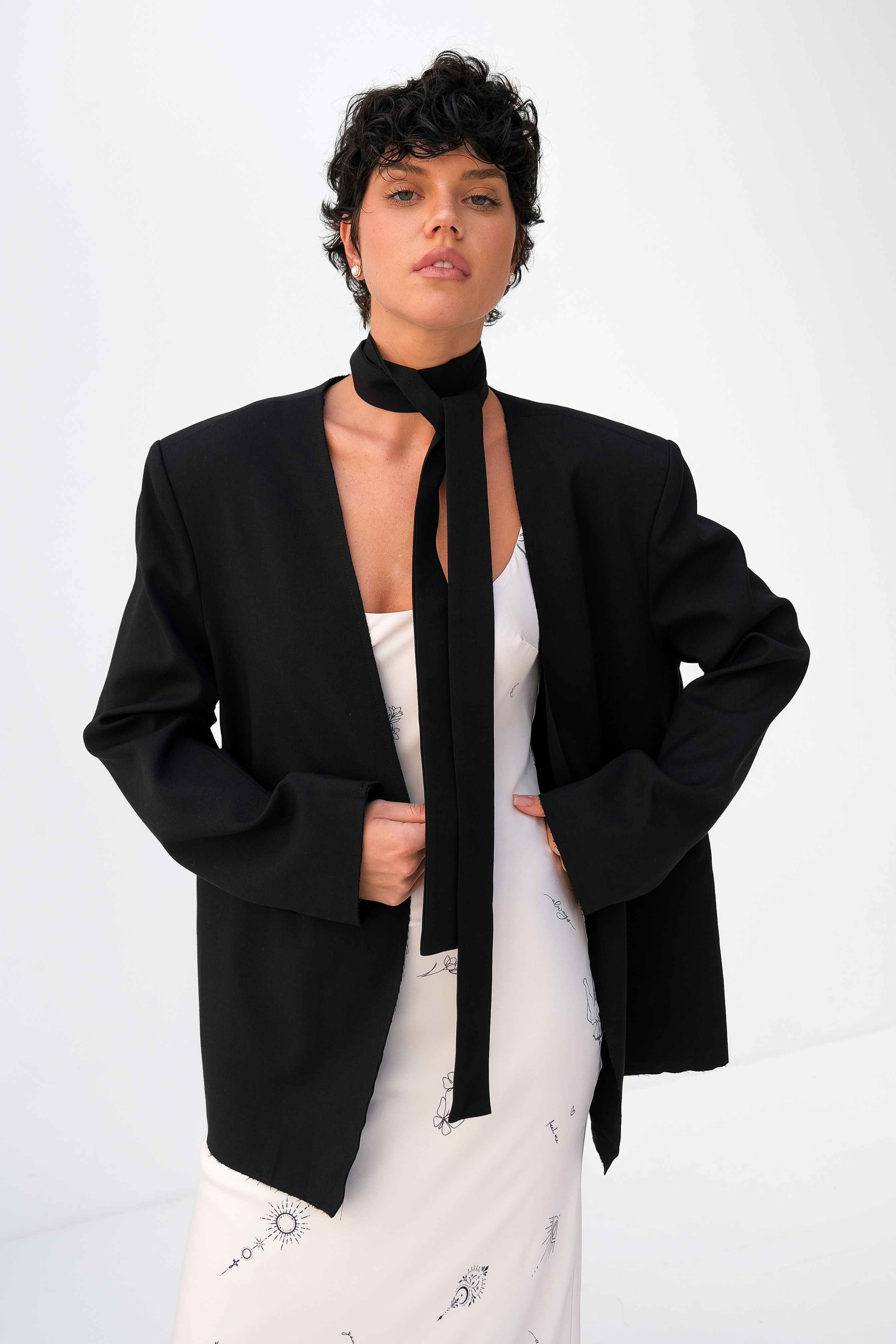 Жакет с необработанным краем