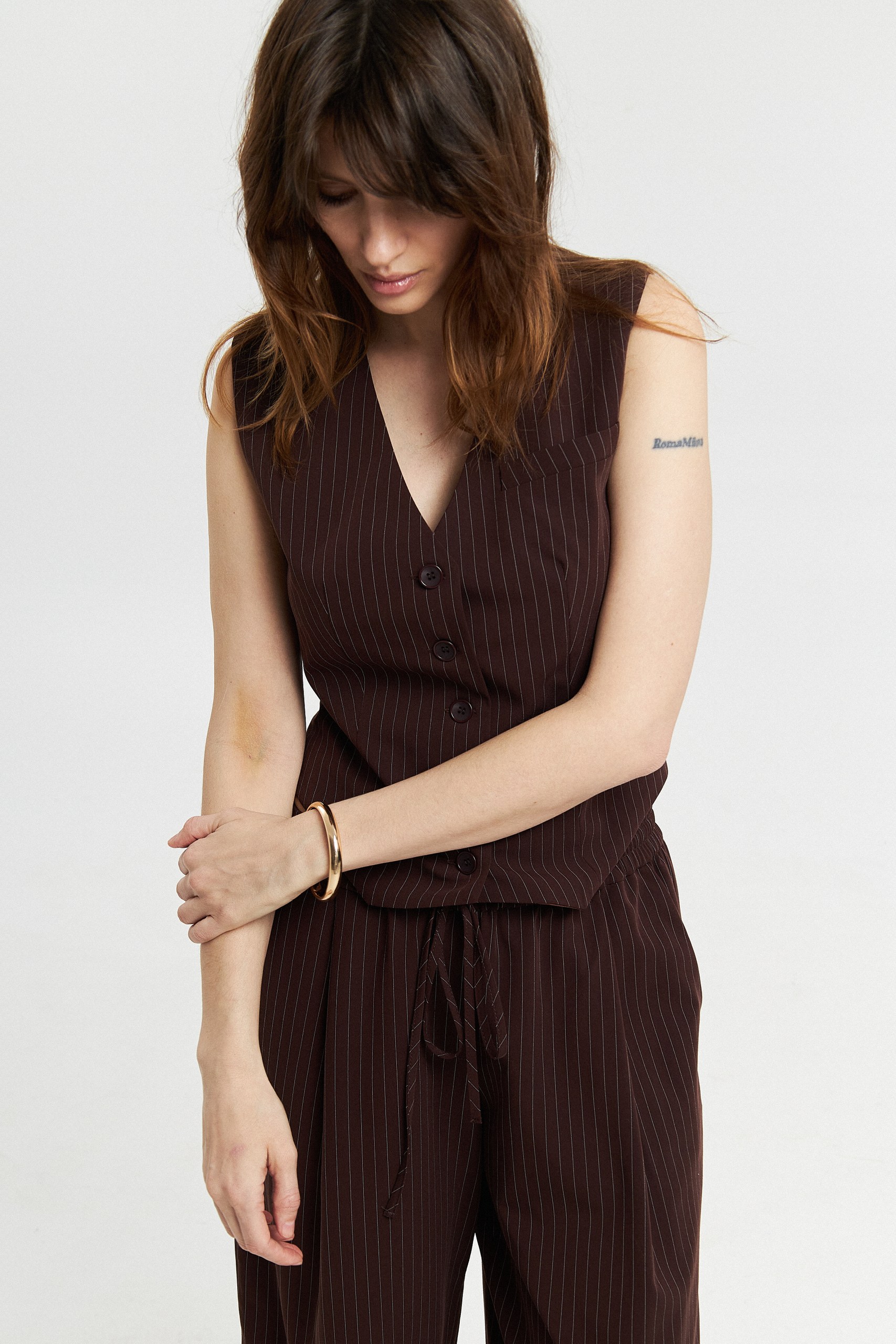 Жилетка в полоску