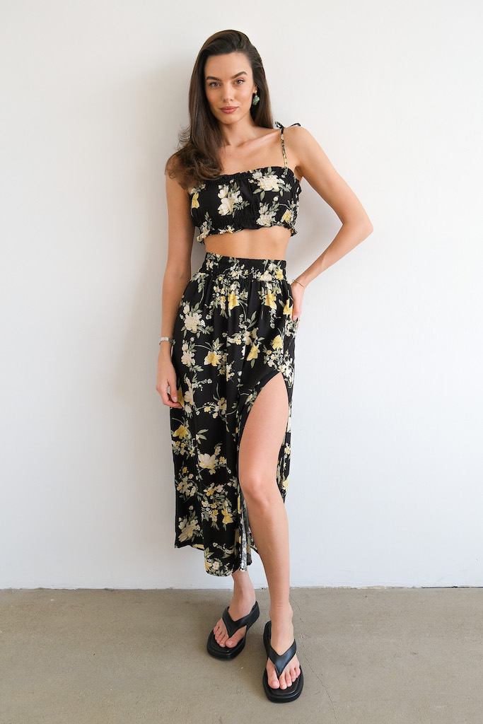 Костюм принт цветы 