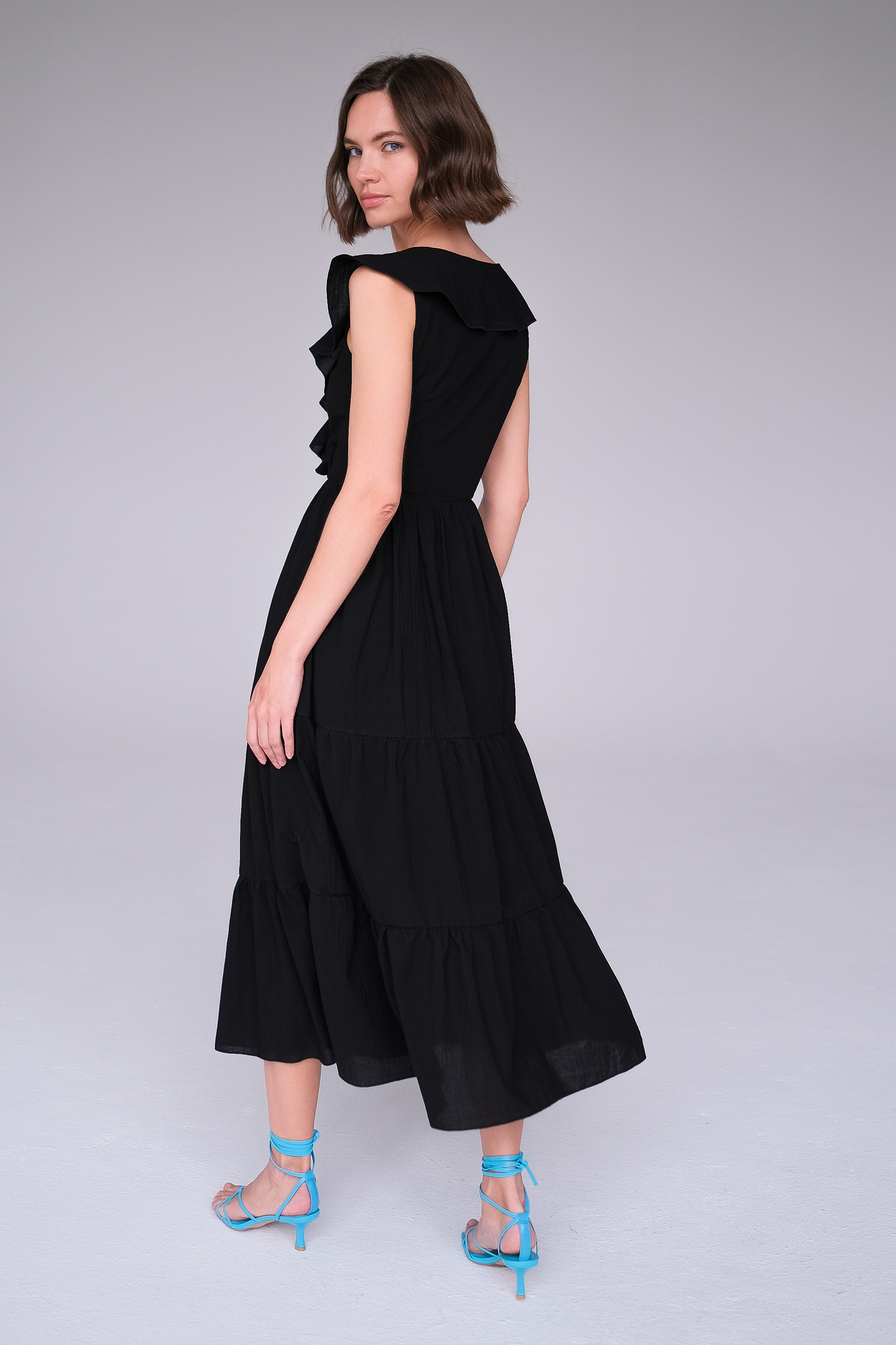 Сарафан с рюшами