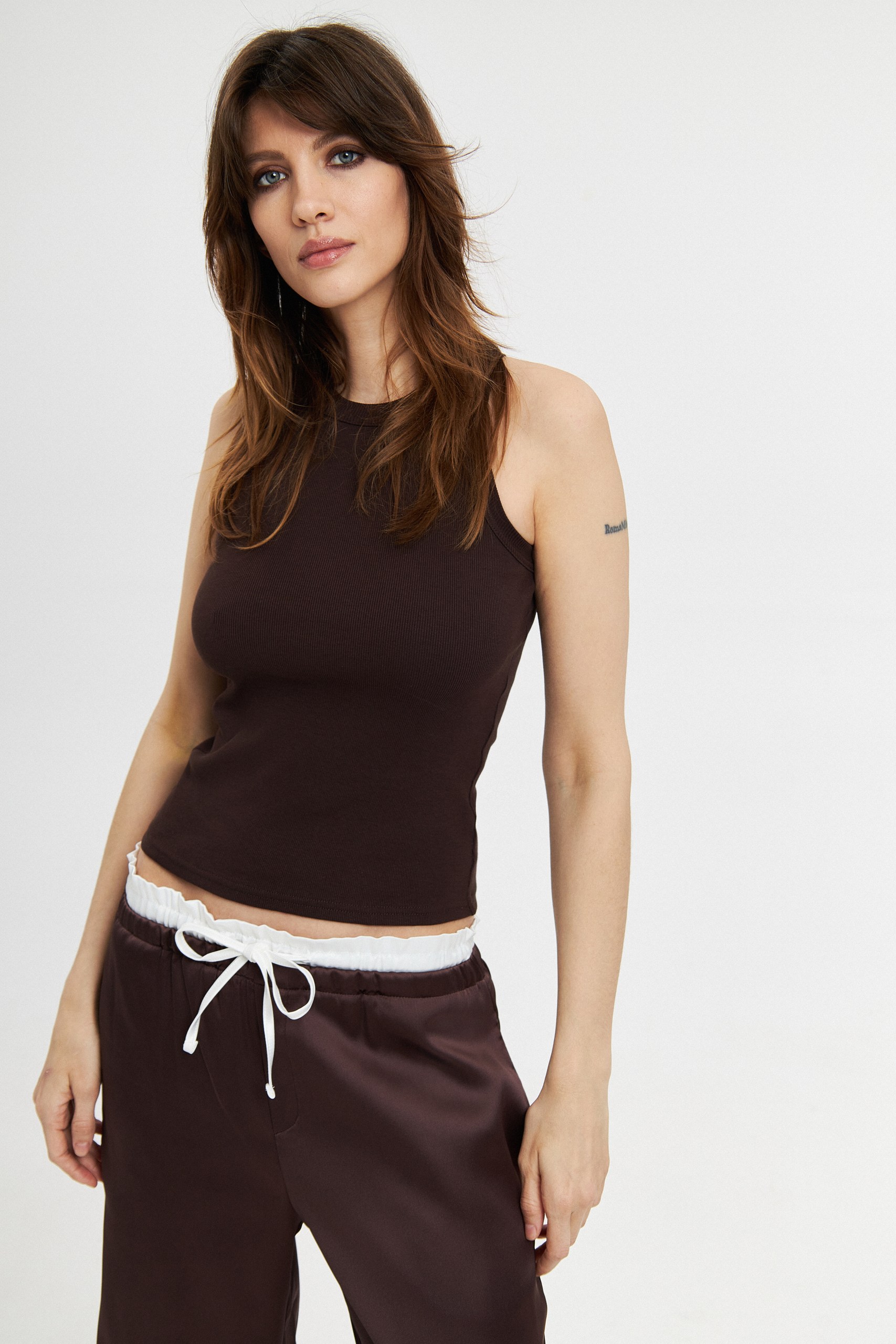 Майка в рубчик 