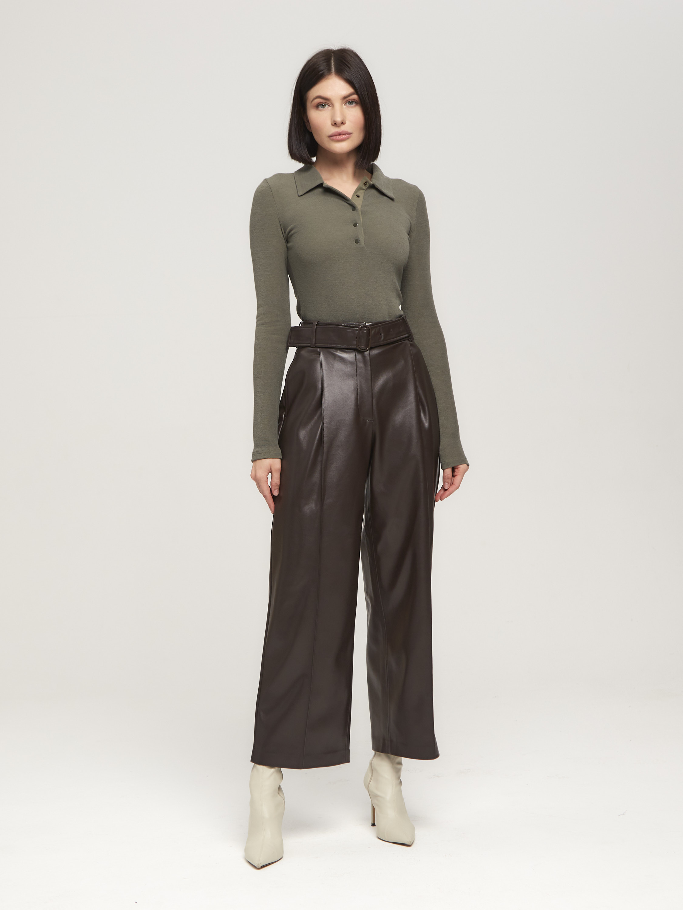 Поло трикотажное хаки