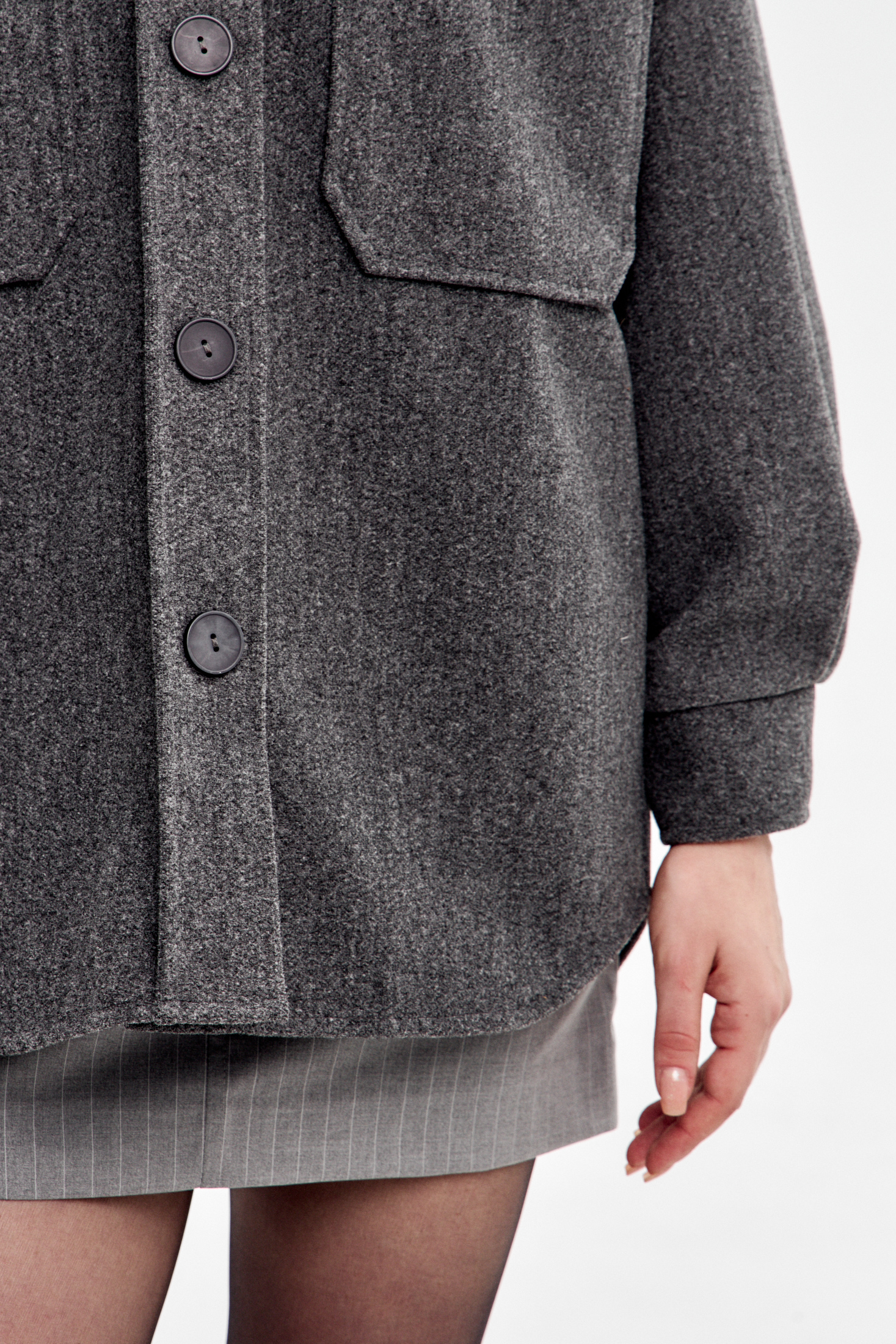 Рубашка из пальтовой ткани