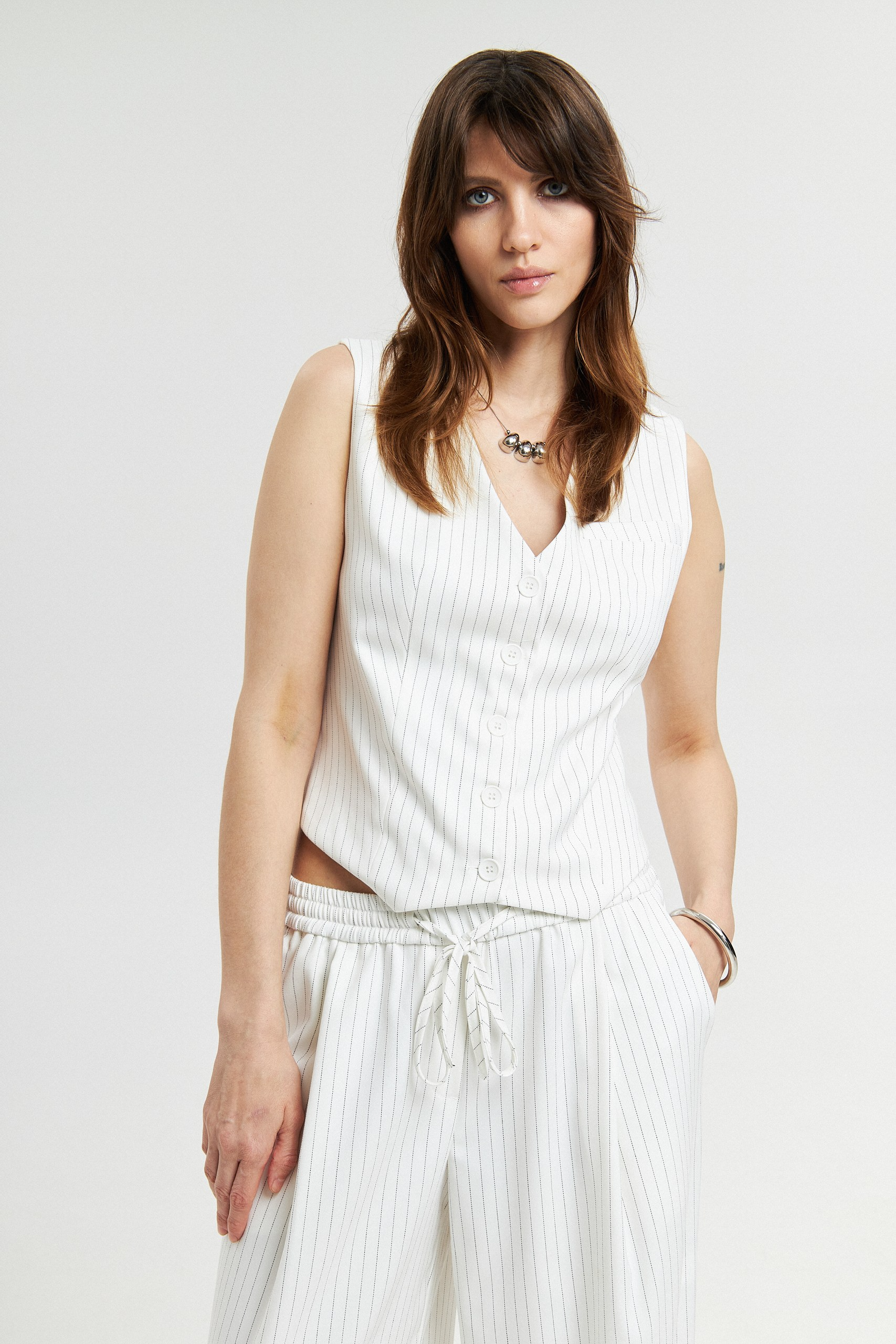 Жилетка в полоску