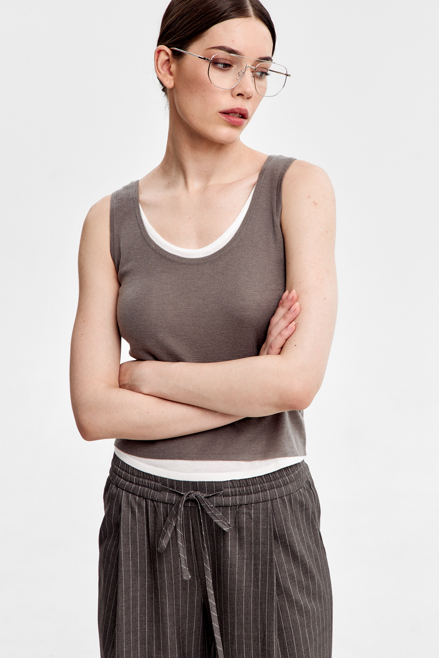  Топ трикотажный двойной