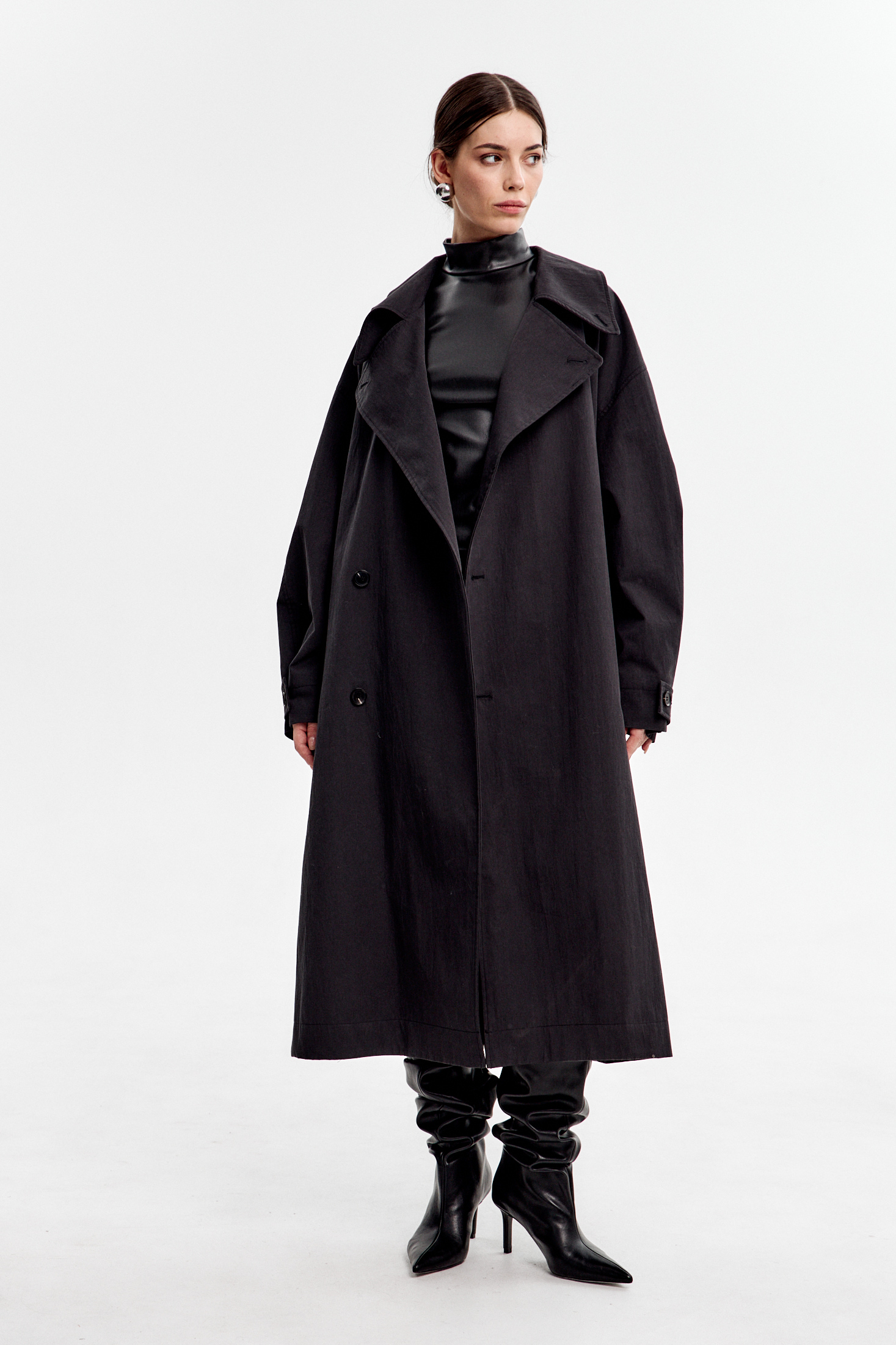 Плащ oversize длинный