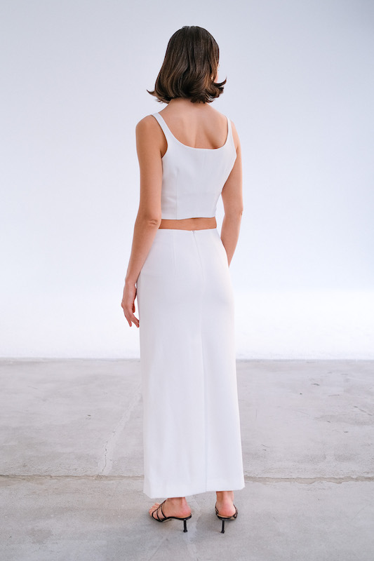 Юбка макси молочная