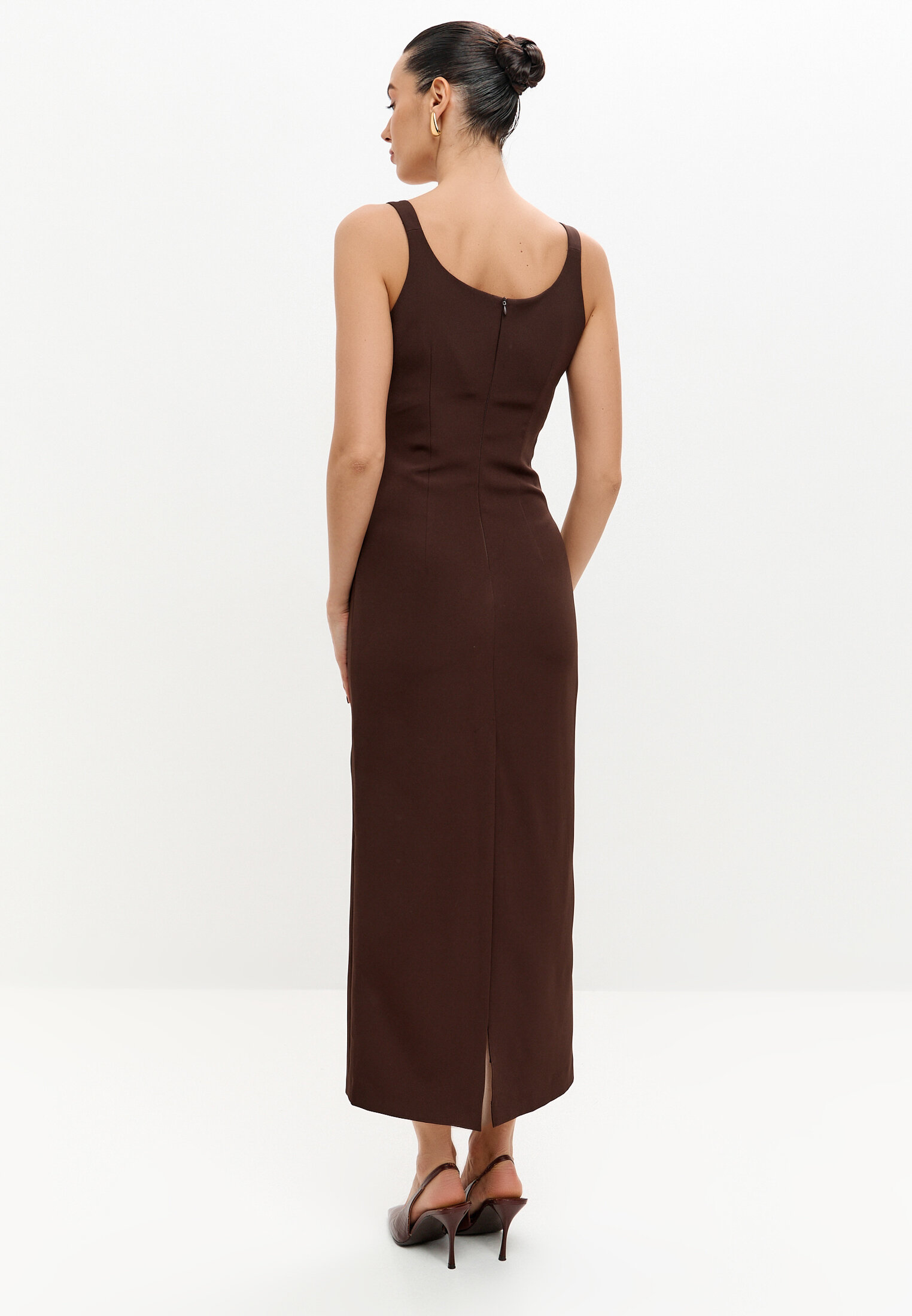  Платье футляр макси