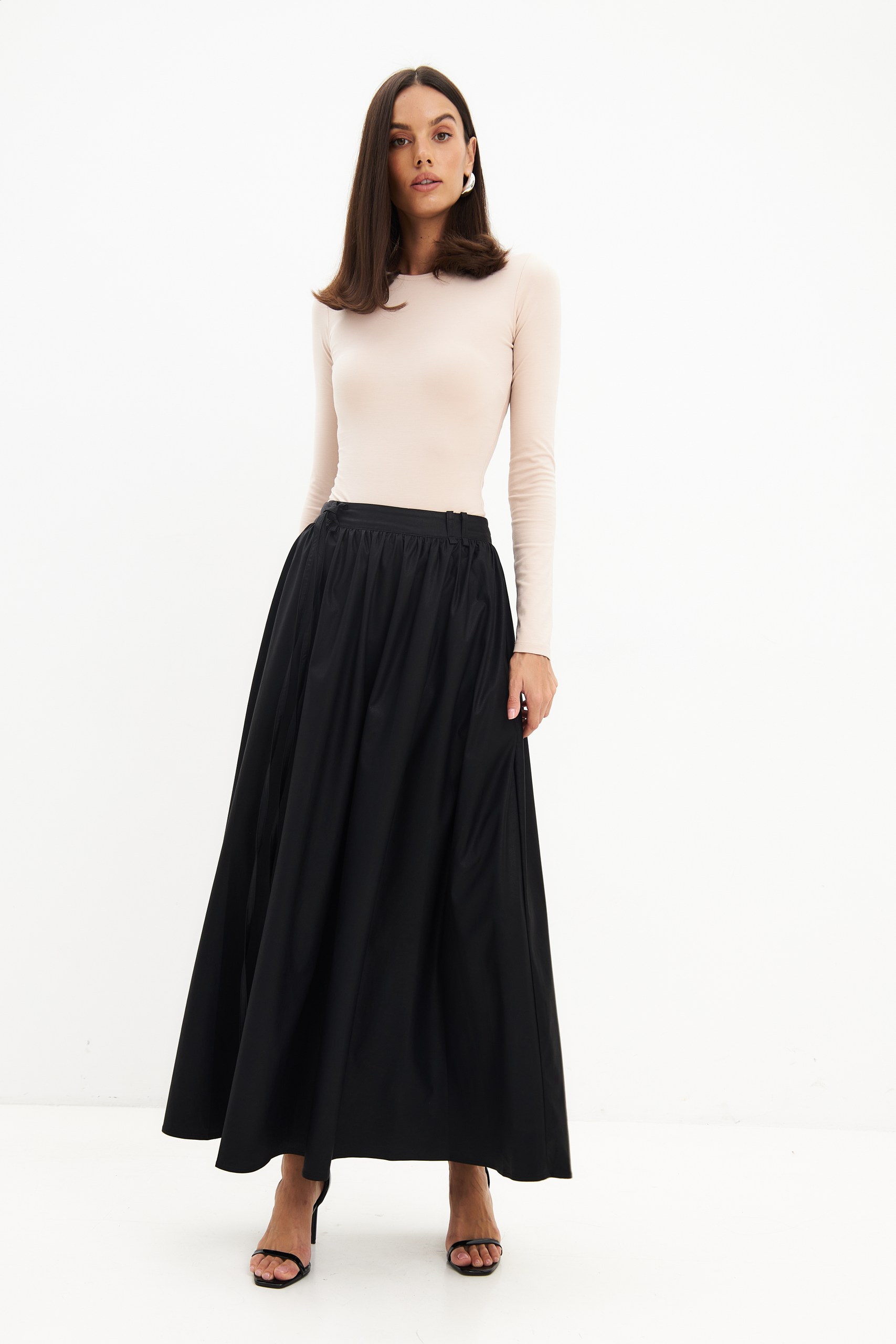 Юбка макси с завязками 