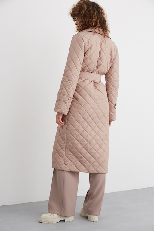 Пальто на утеплителе стеганное