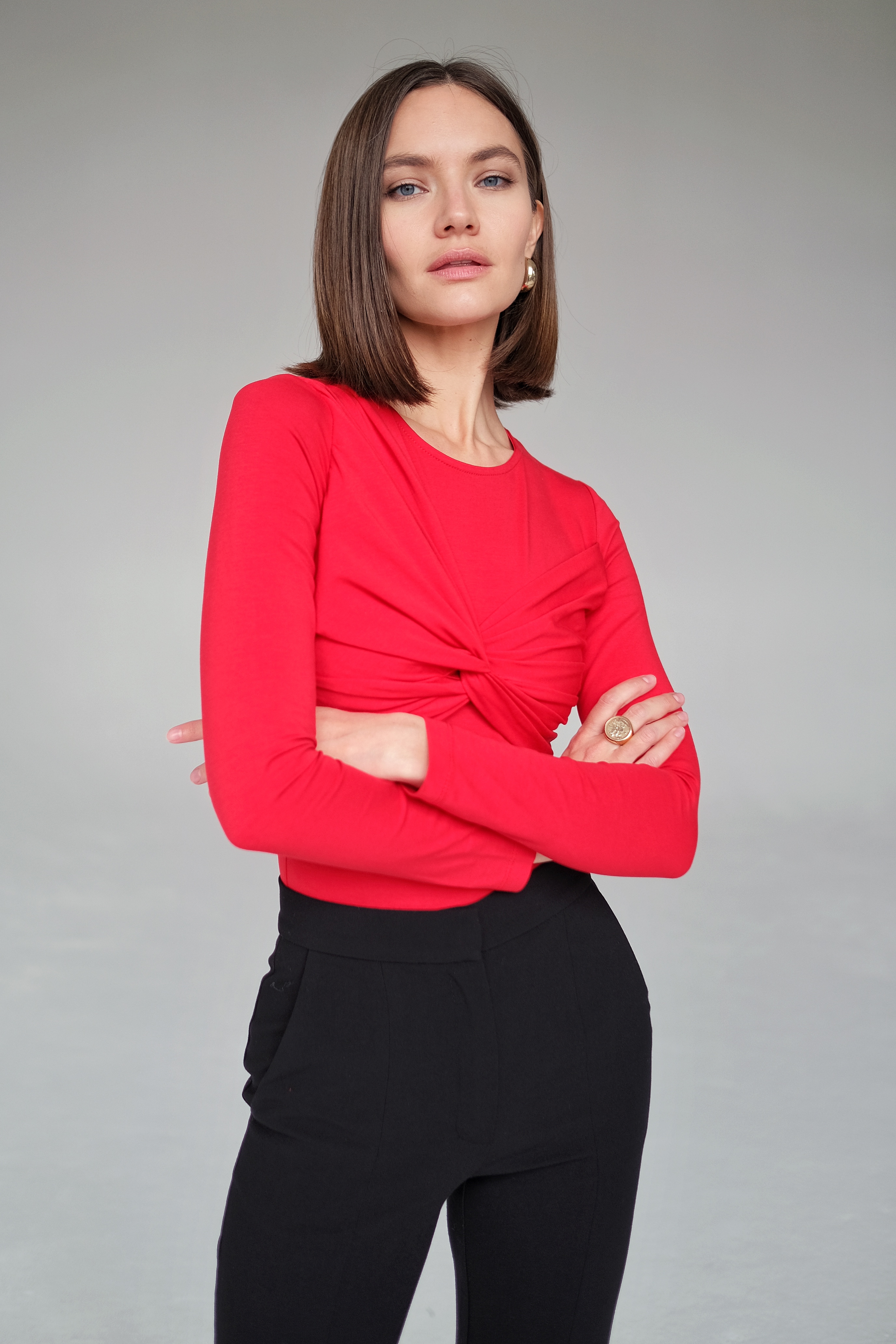 Боди с драпировкой