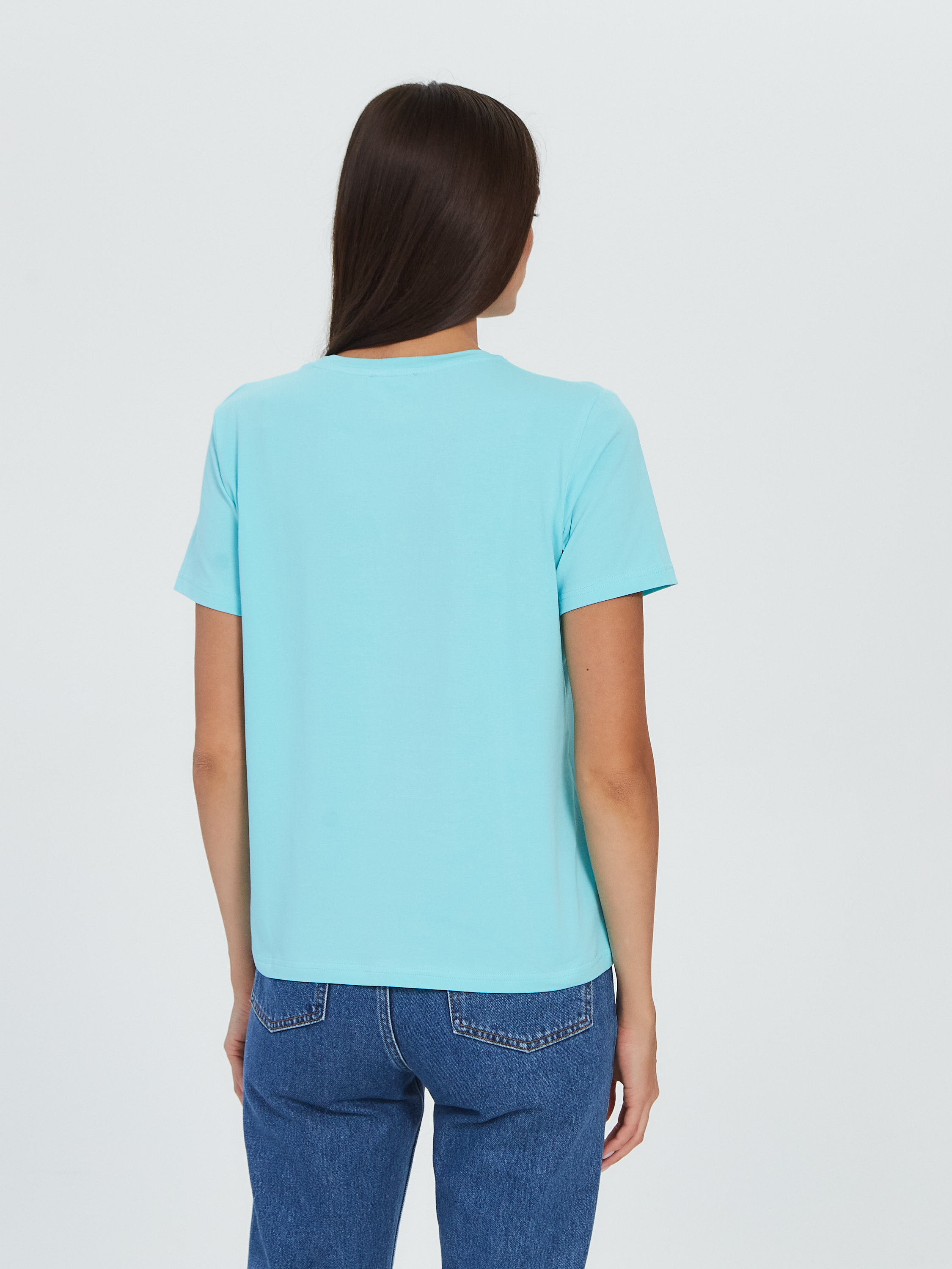 Футболка голубая