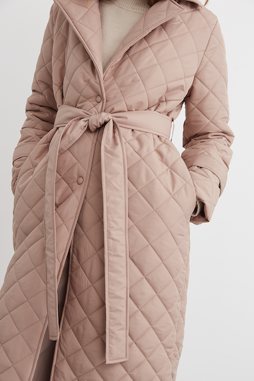 Пальто на утеплителе стеганное