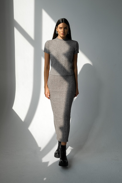 Топ трикотажный с отдельными рукавами 