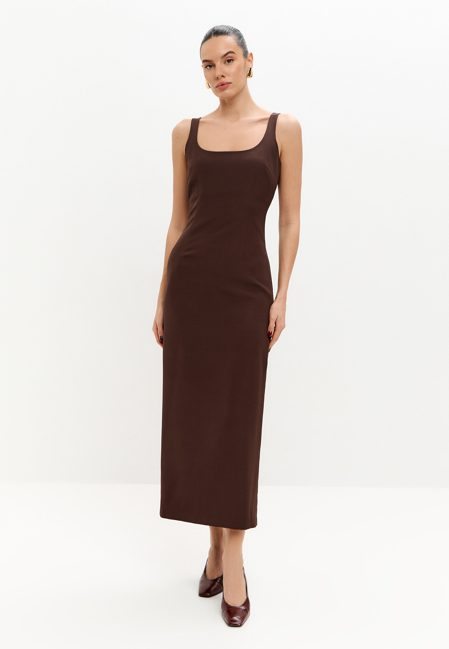  Платье футляр макси