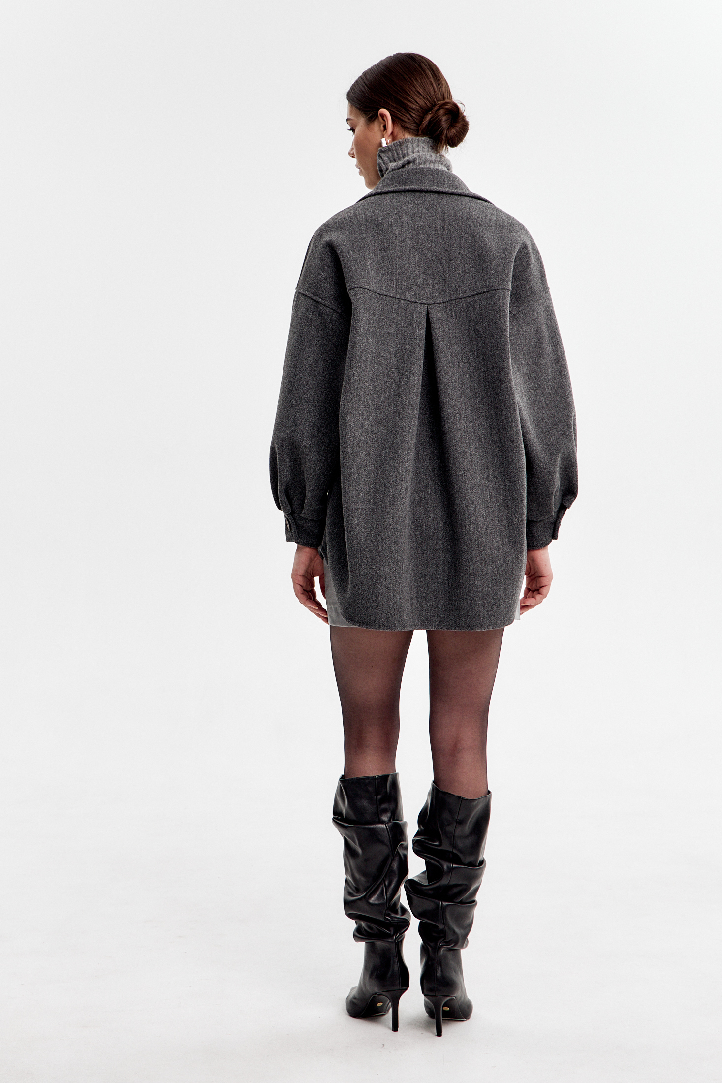 Рубашка из пальтовой ткани