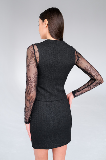 Юбка букле черная