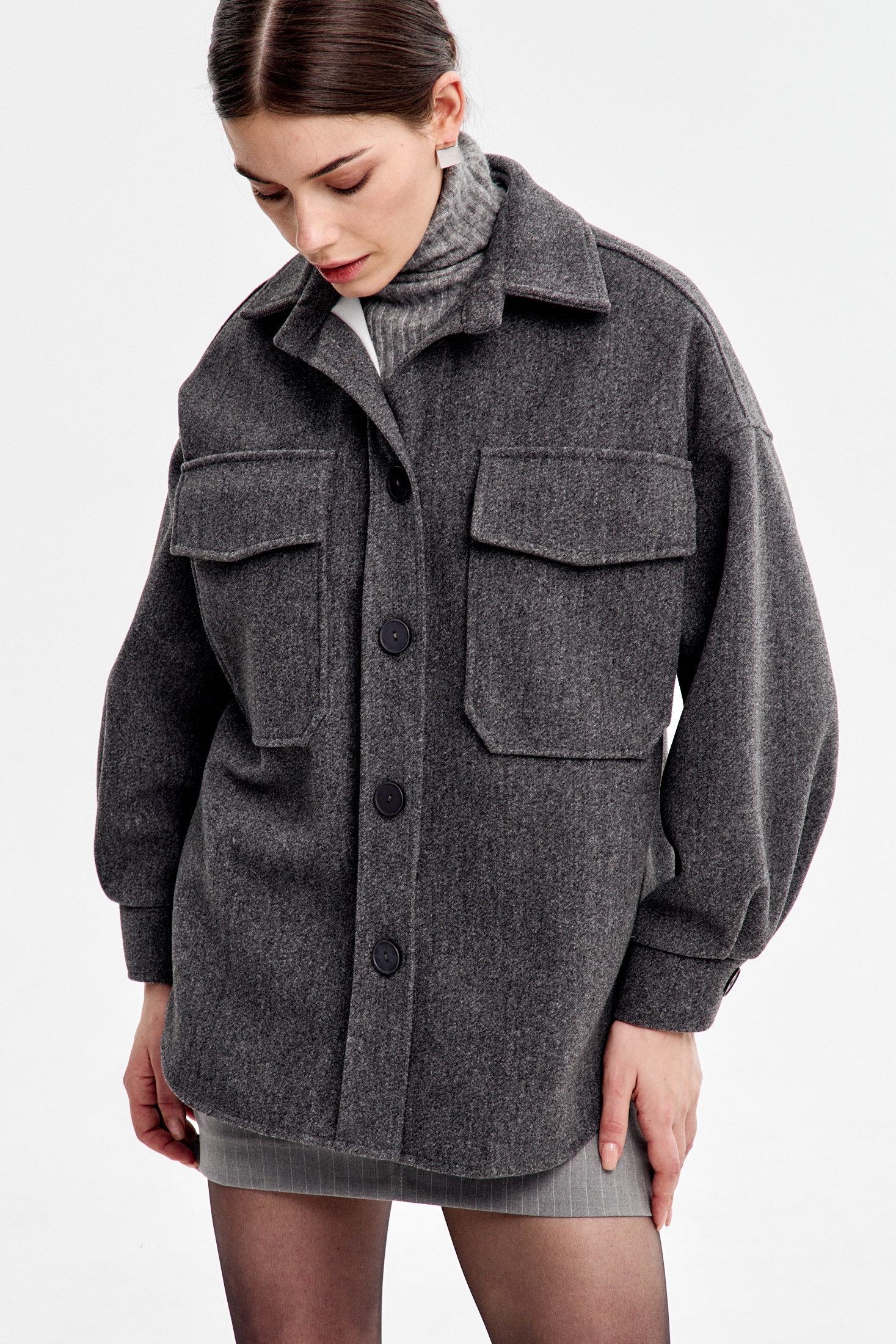 Рубашка из пальтовой ткани