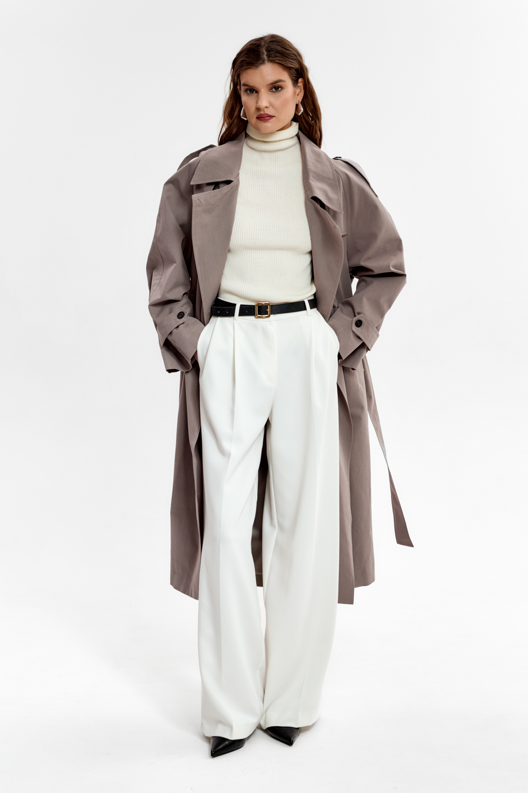 Плащ длинный