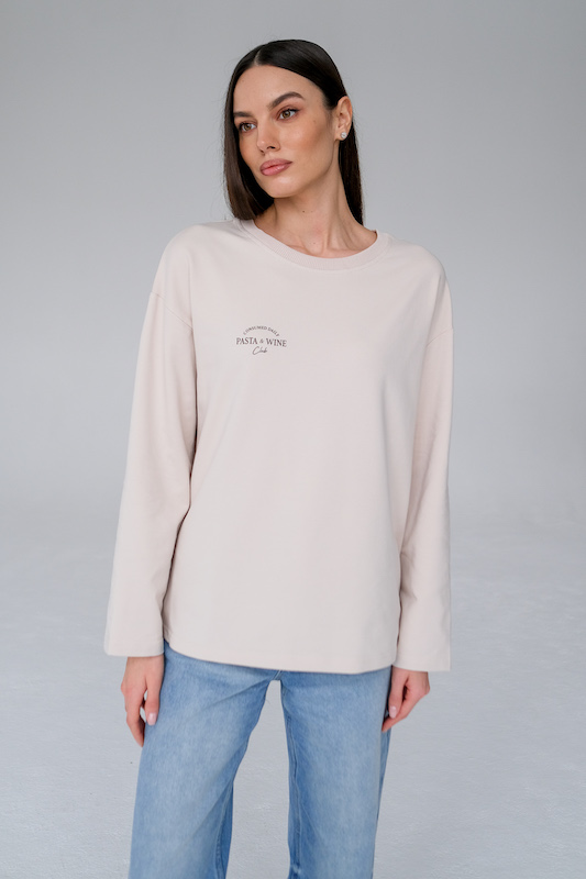 Лонгслив 'pasta and wine'