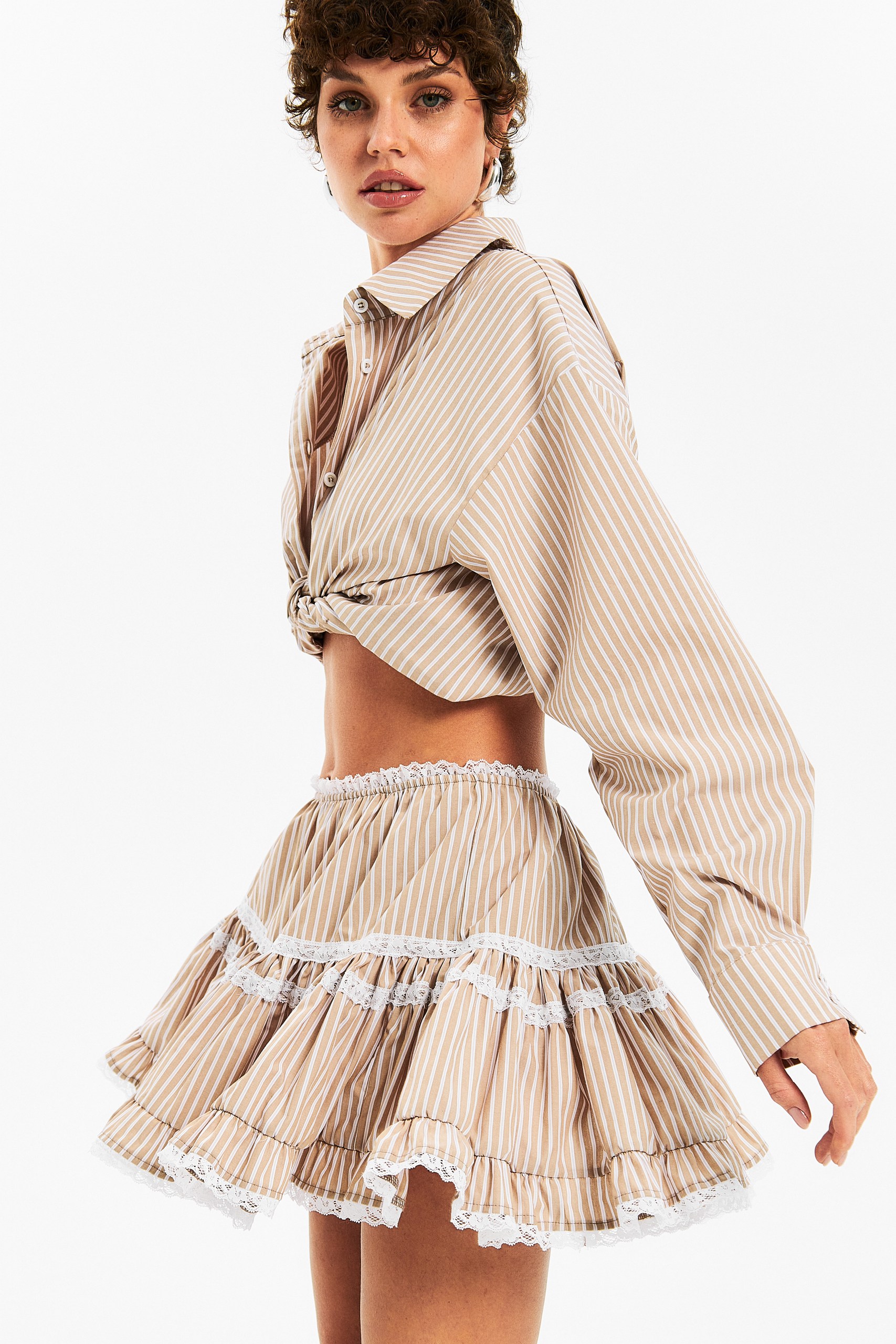 Юбка с кружевом Stripes