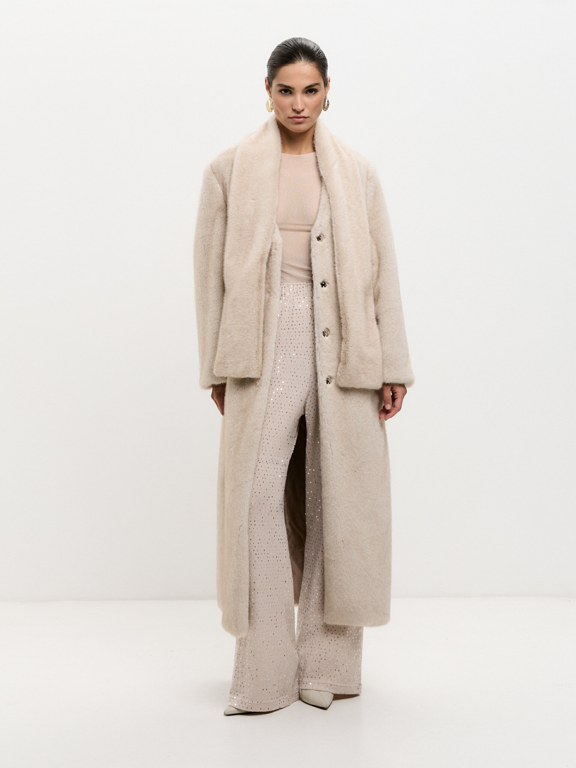 Шуба длинная