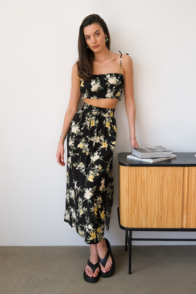 Костюм принт цветы 