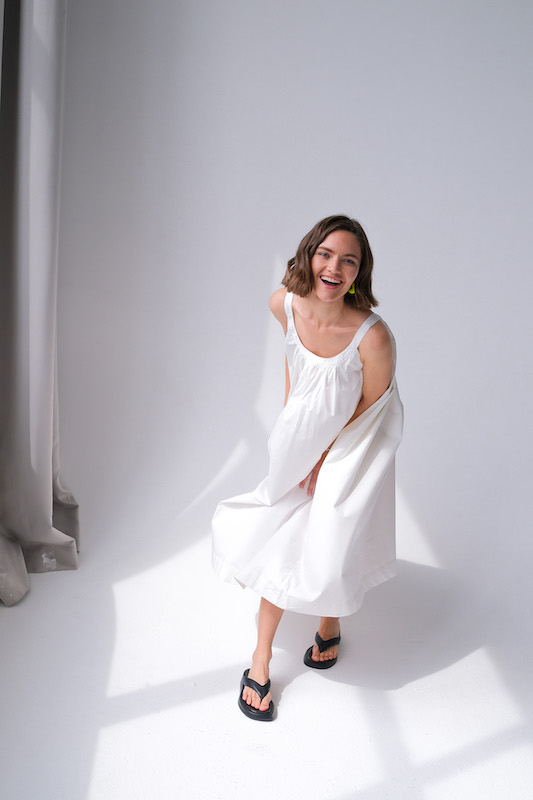 Сарафан из хлопка белый