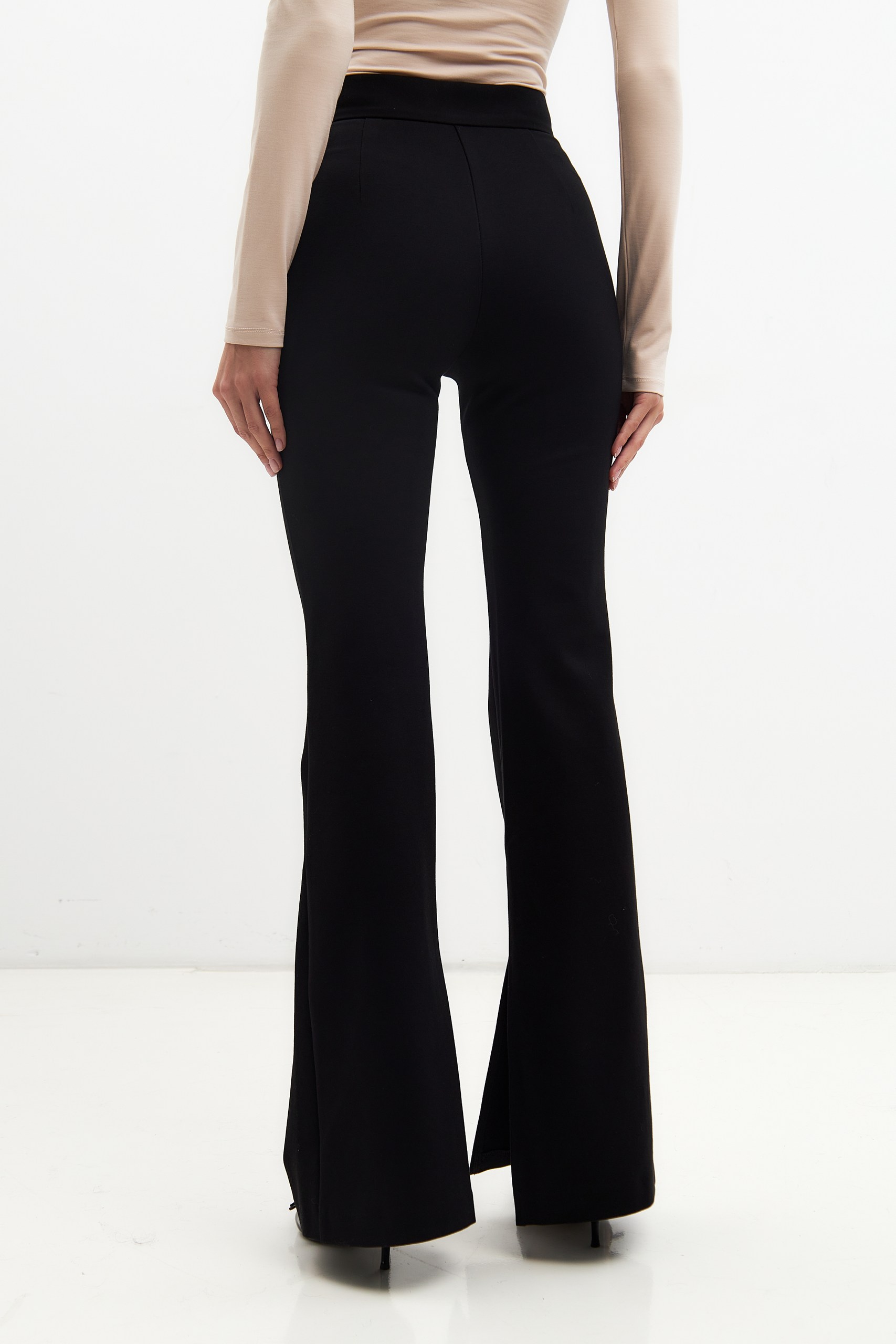 Брюки из джерси с разрезами