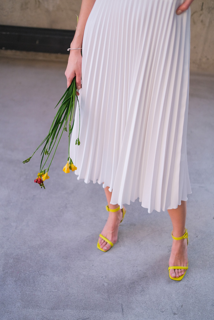 Платье миди гофре 