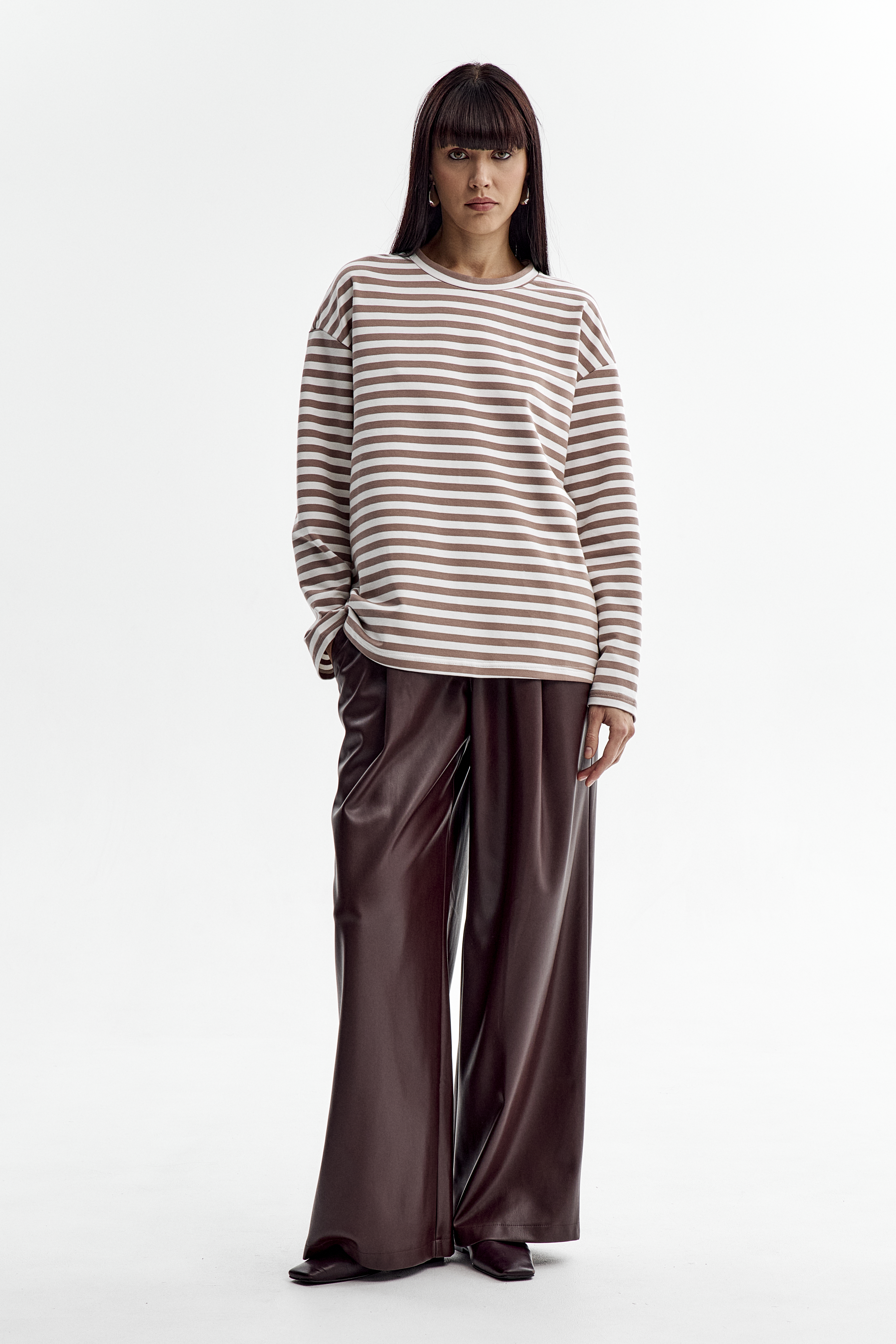 Лонгслив в полоску