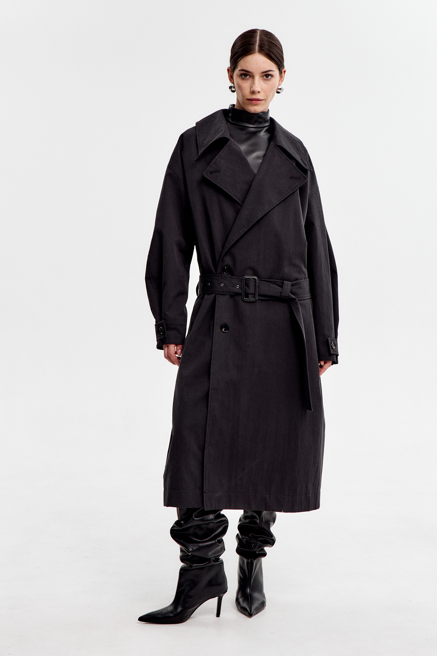 Плащ oversize длинный