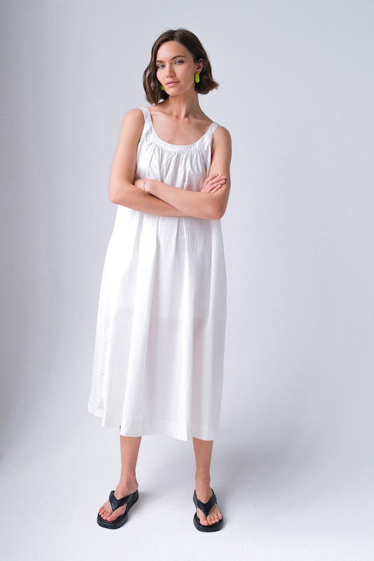 Сарафан из хлопка белый