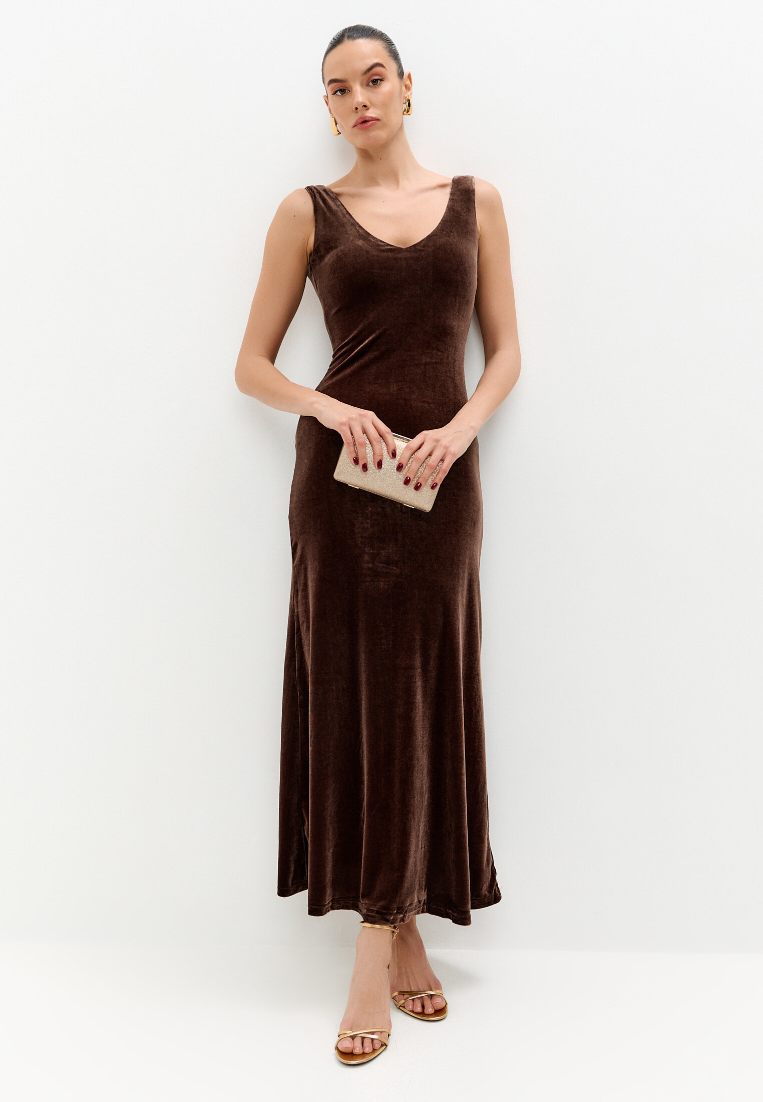  Платье футляр макси