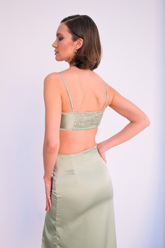 Топ лиф фисташковый