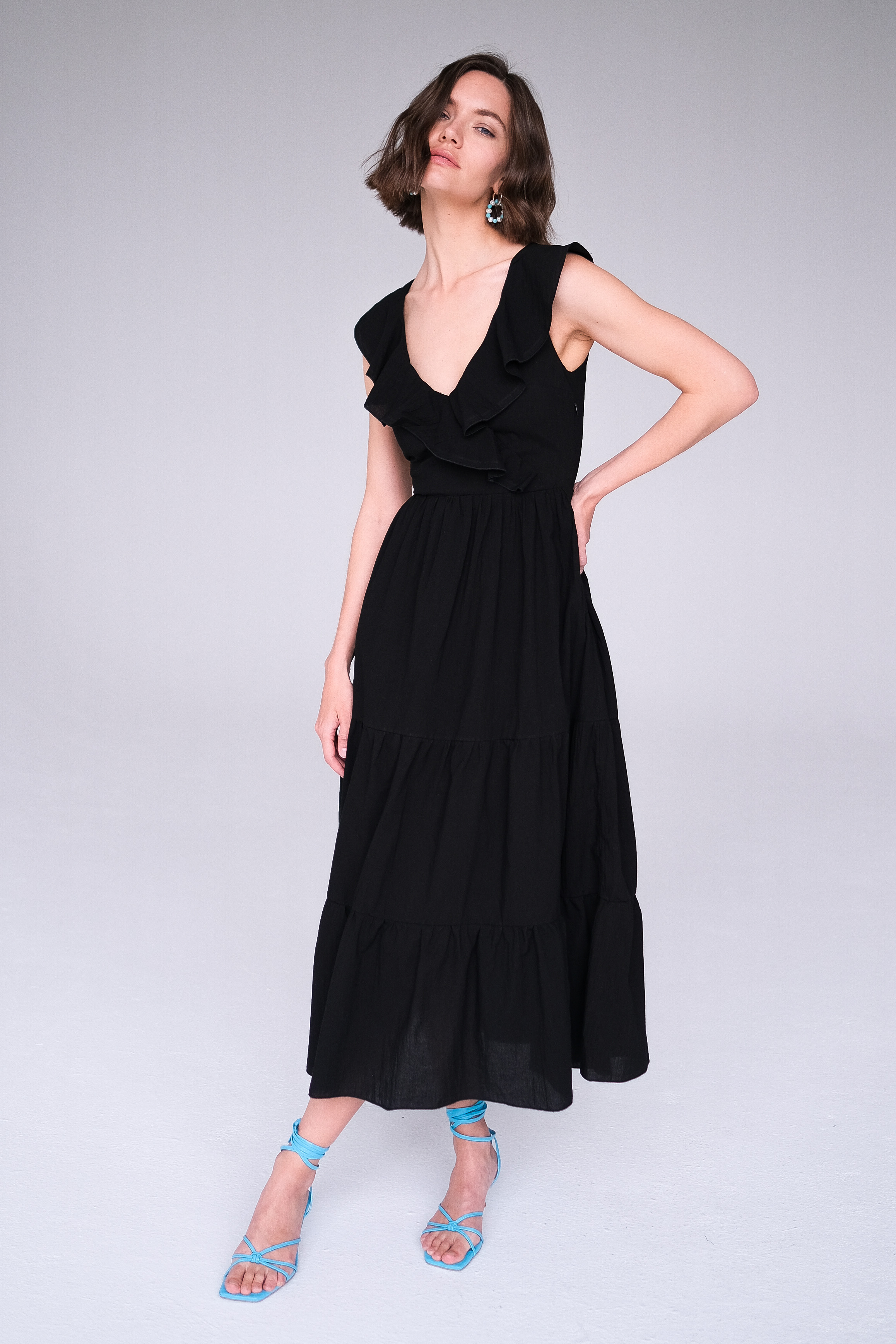 Сарафан с рюшами