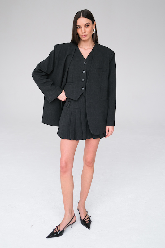 Юбка мини в складку 