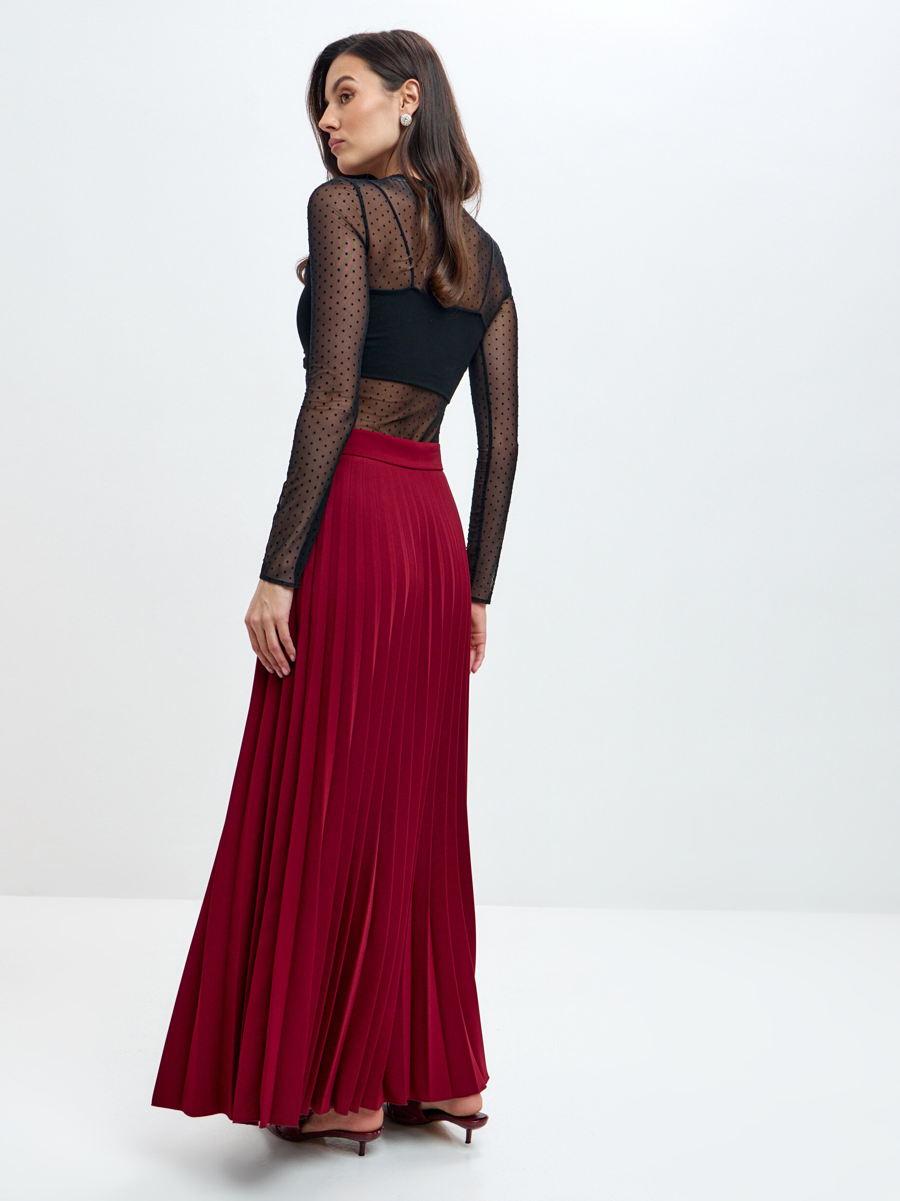 Юбка гофре макси