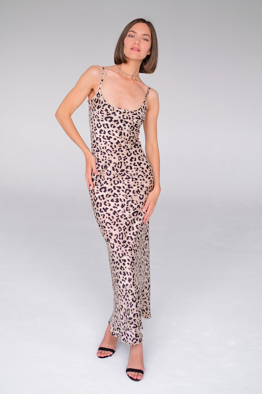 Платье комбинация длинная лео