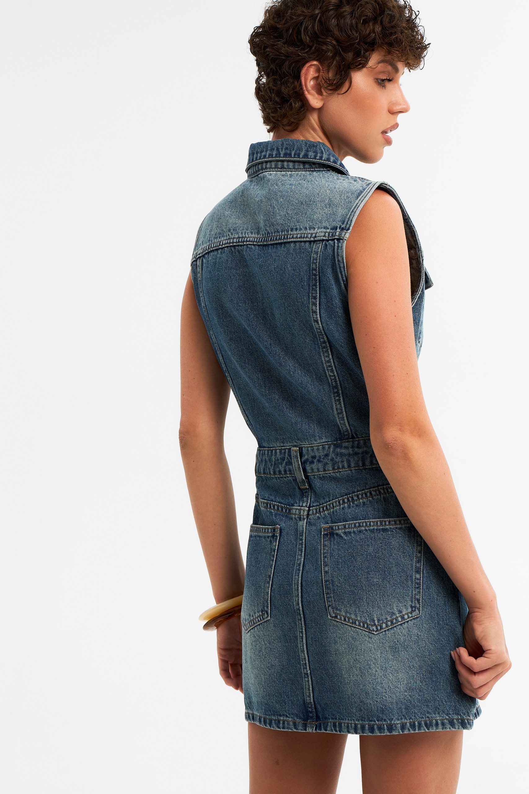 Платье мини деним