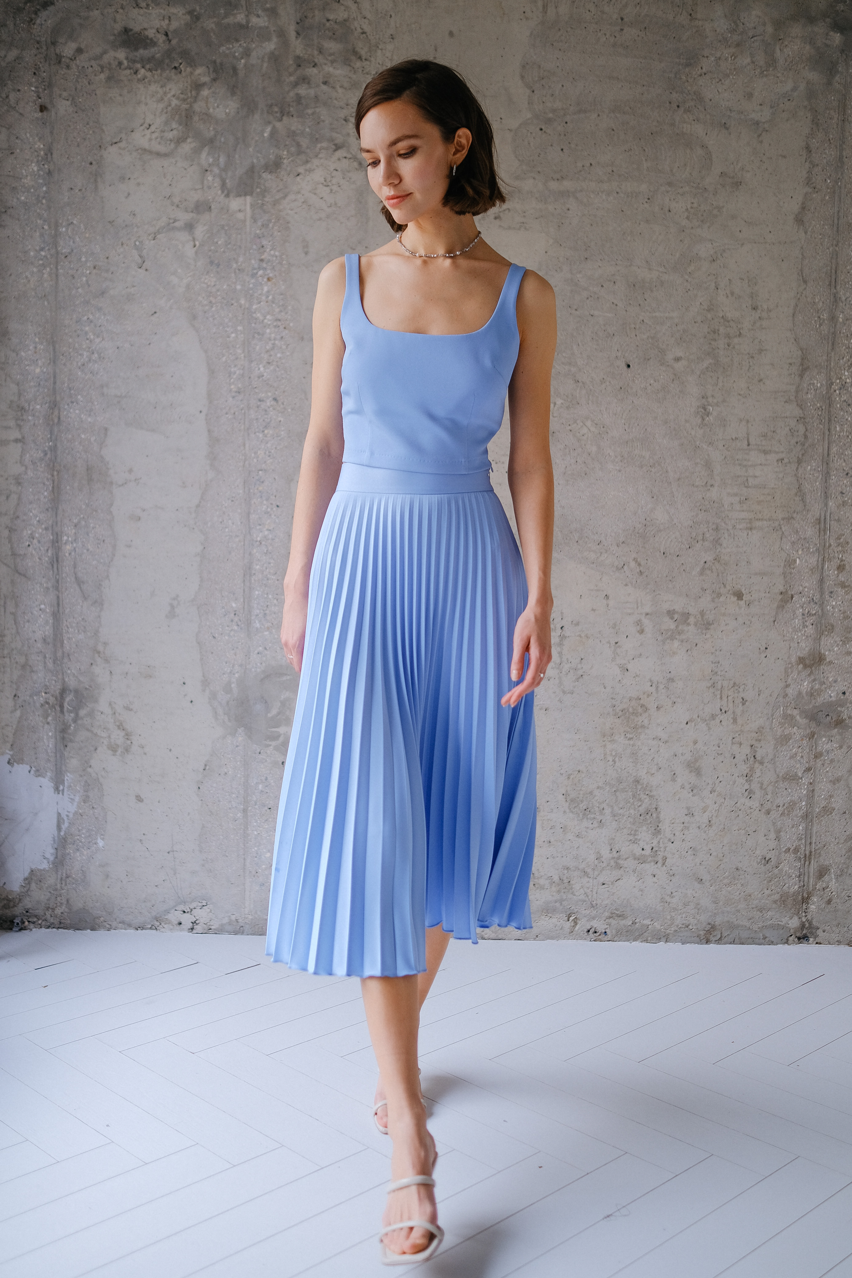 Топ голубой