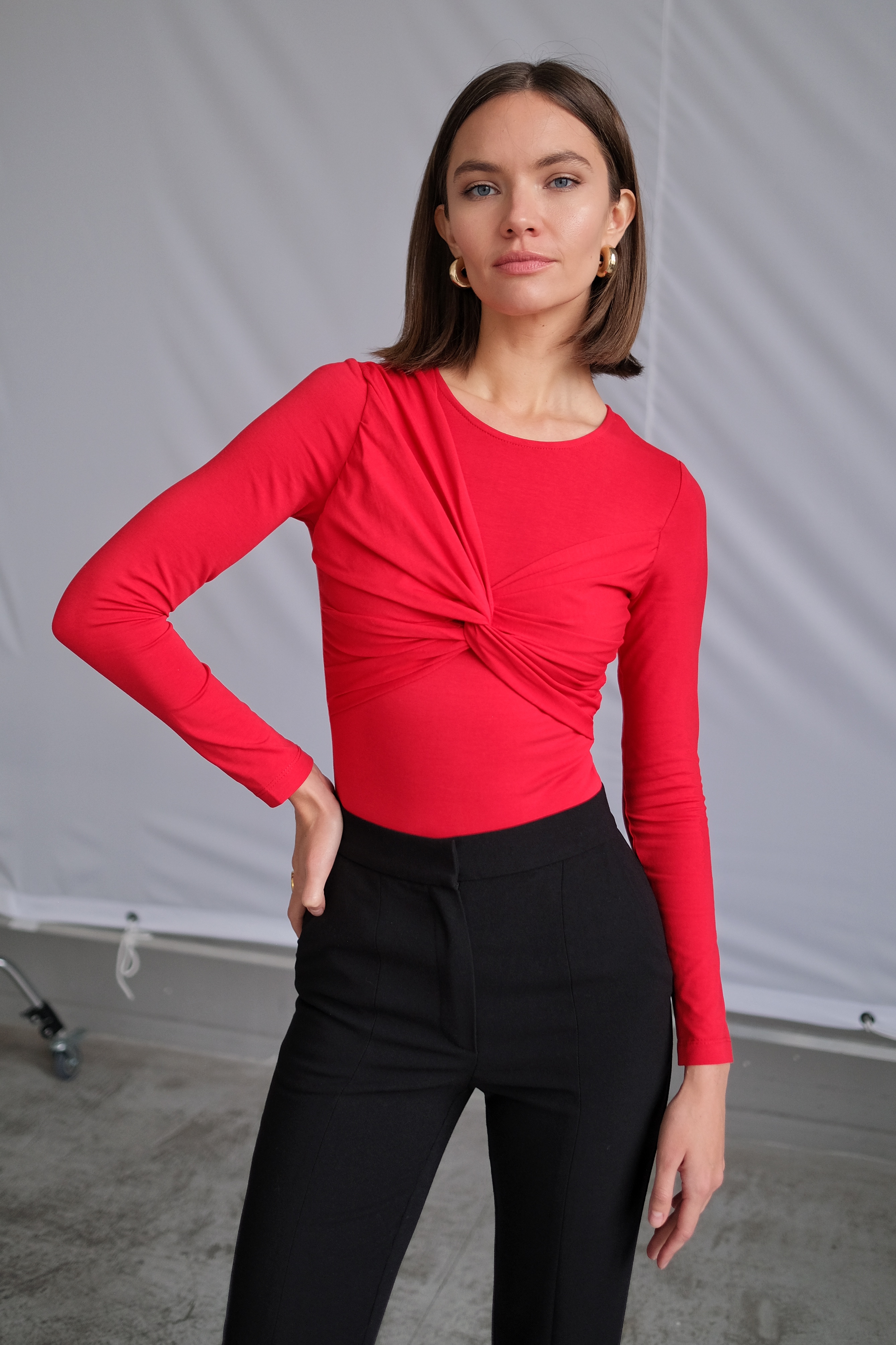 Боди с драпировкой