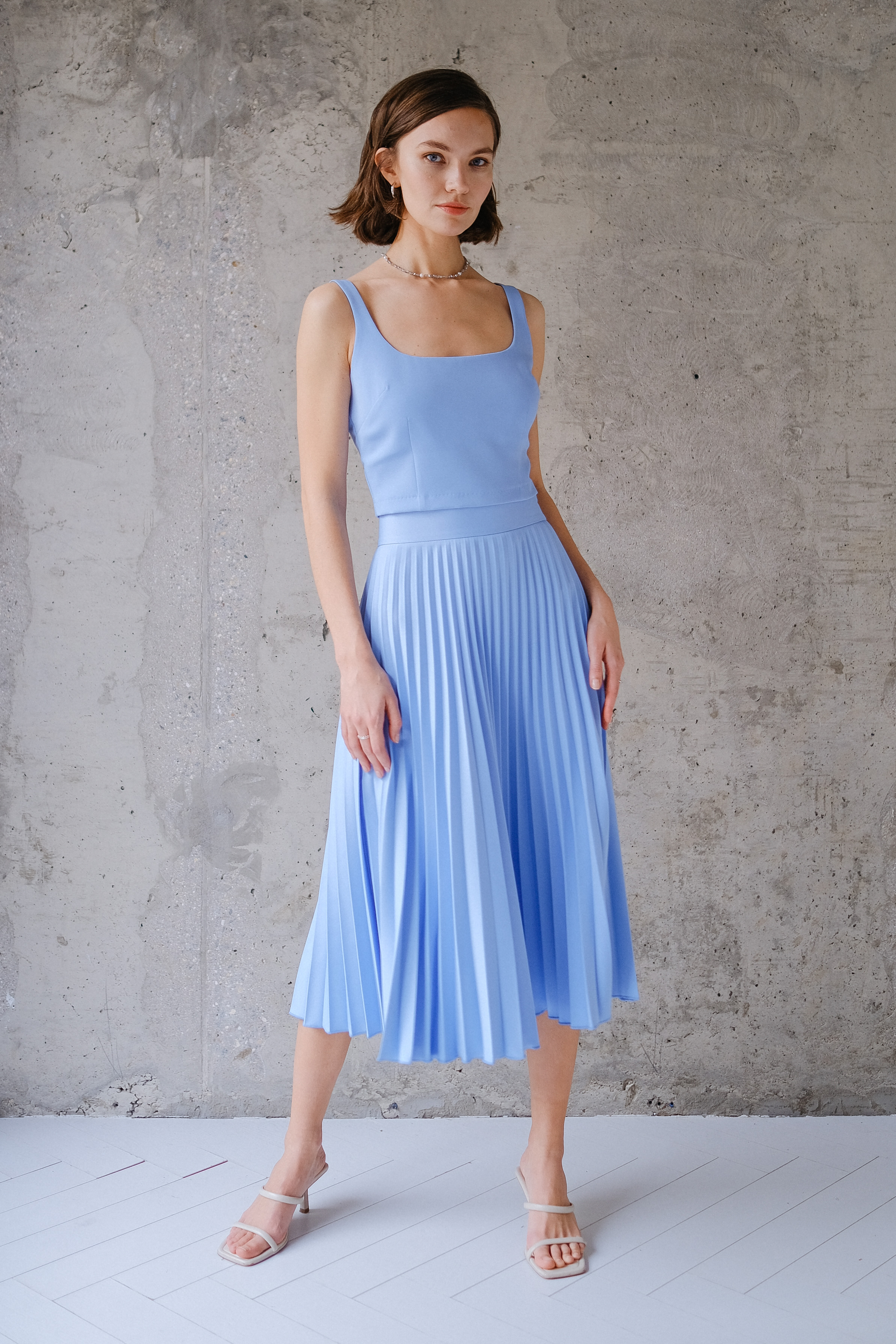 Топ голубой